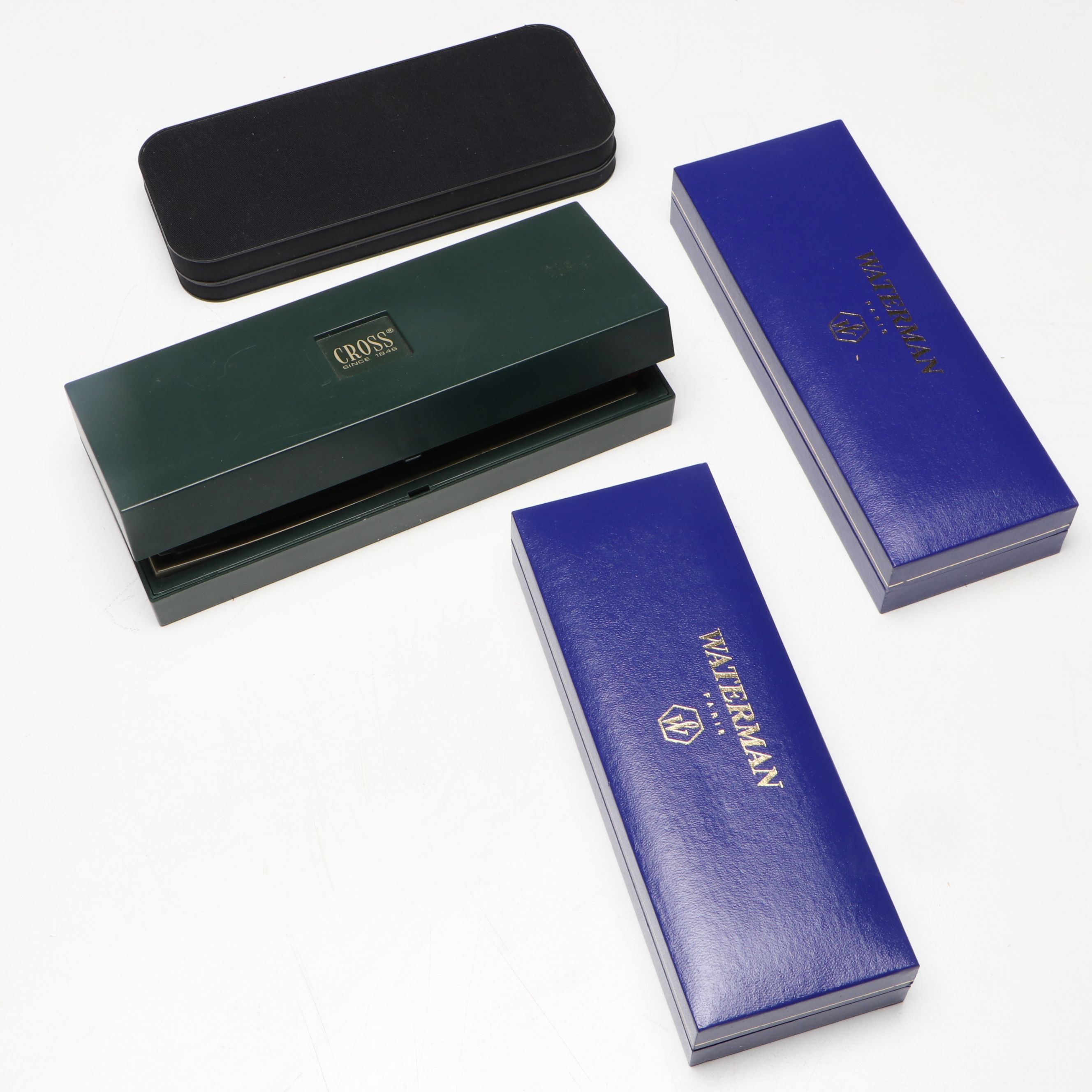 Cross, Reflections and Waterman Enameled Metal Pens with Cases