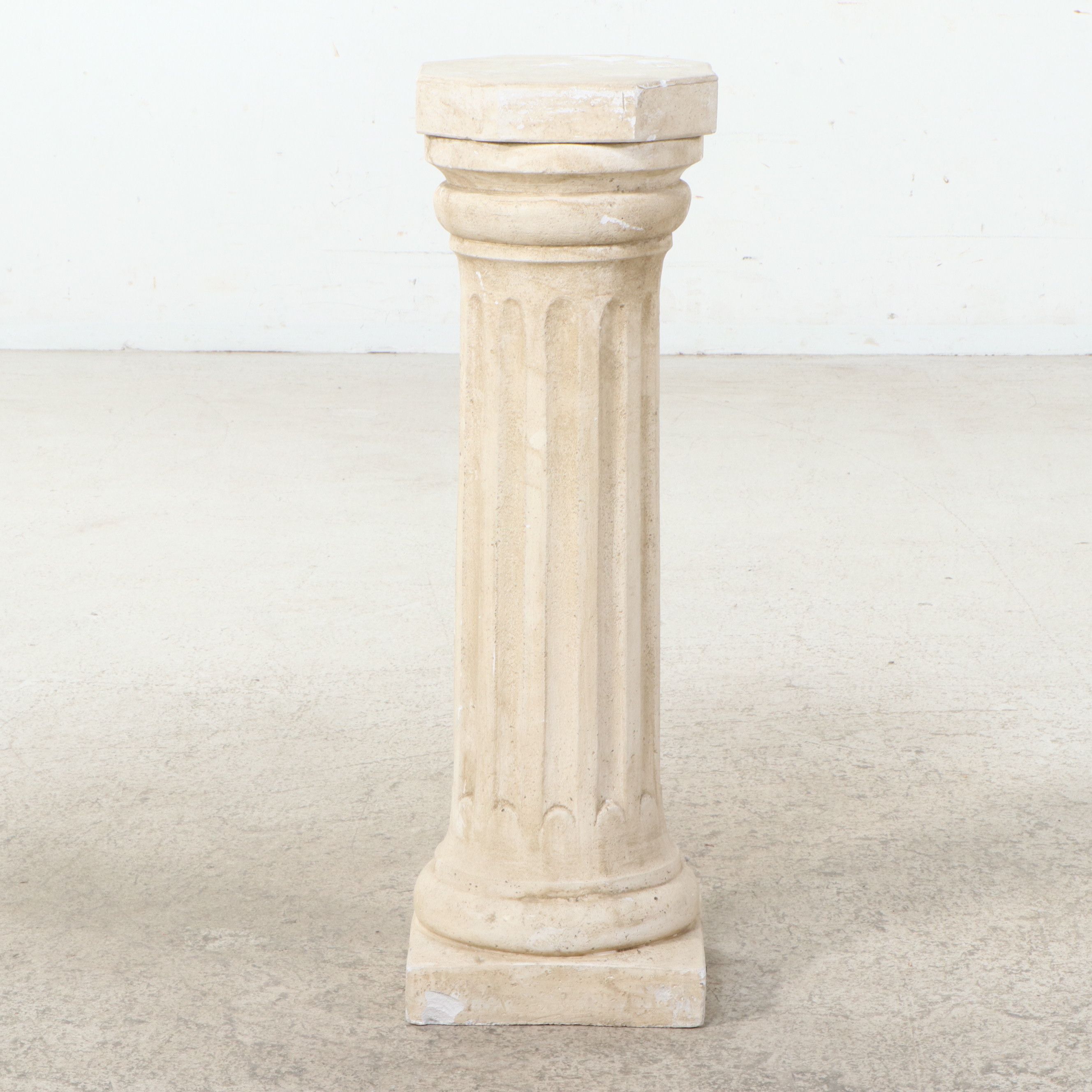 Neoclassical Style Plaster Column Pedestal