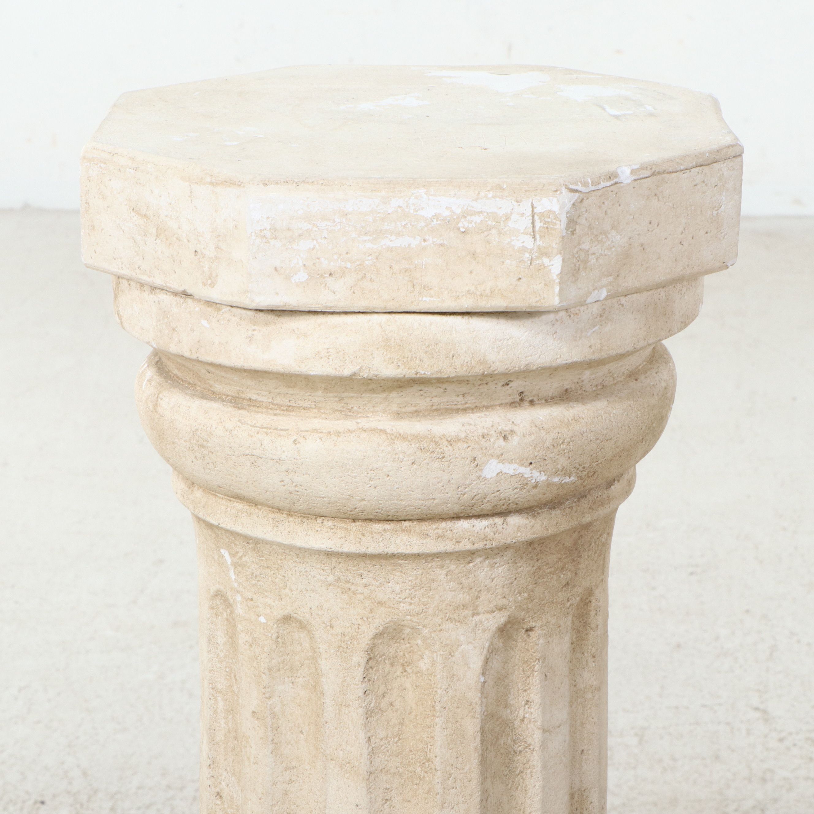 Neoclassical Style Plaster Column Pedestal