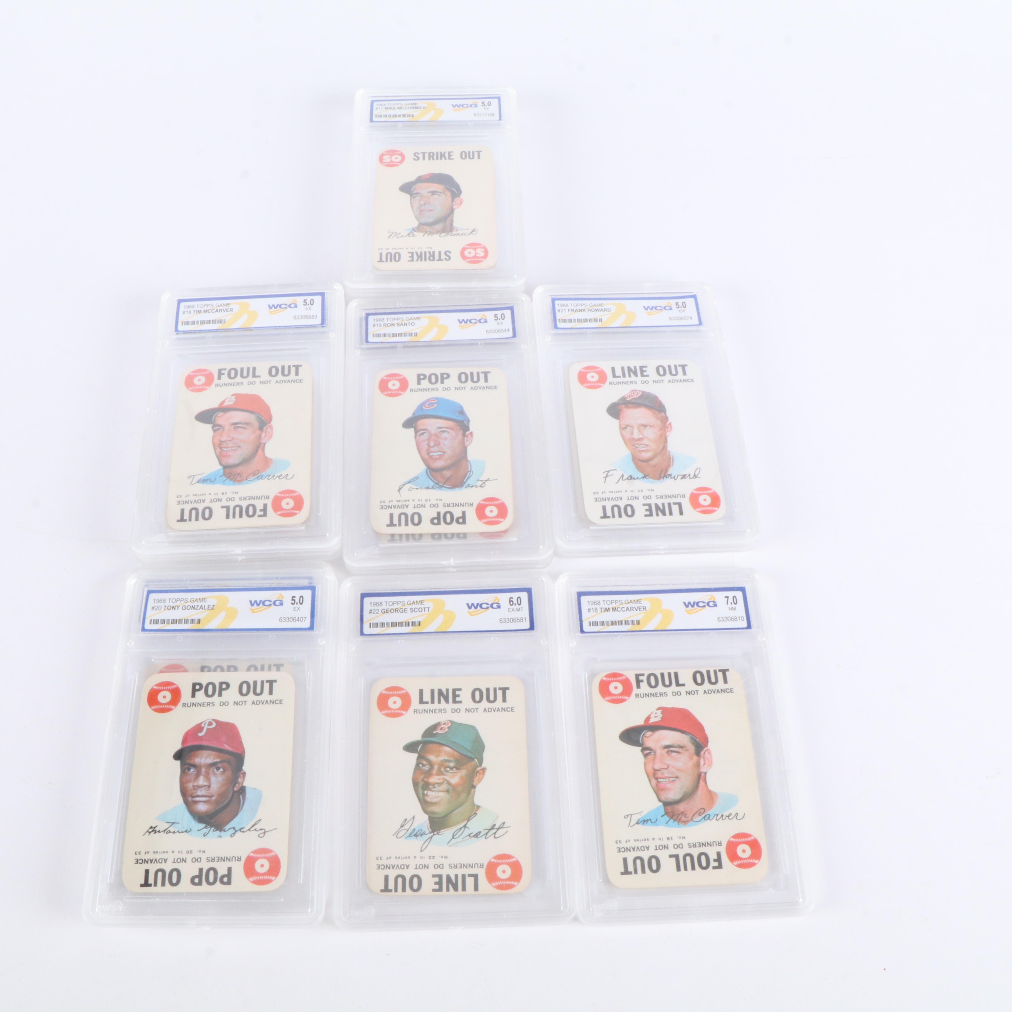 1968 Topps Game Slabbed Baseball Cards Featuring Ron Santo and More