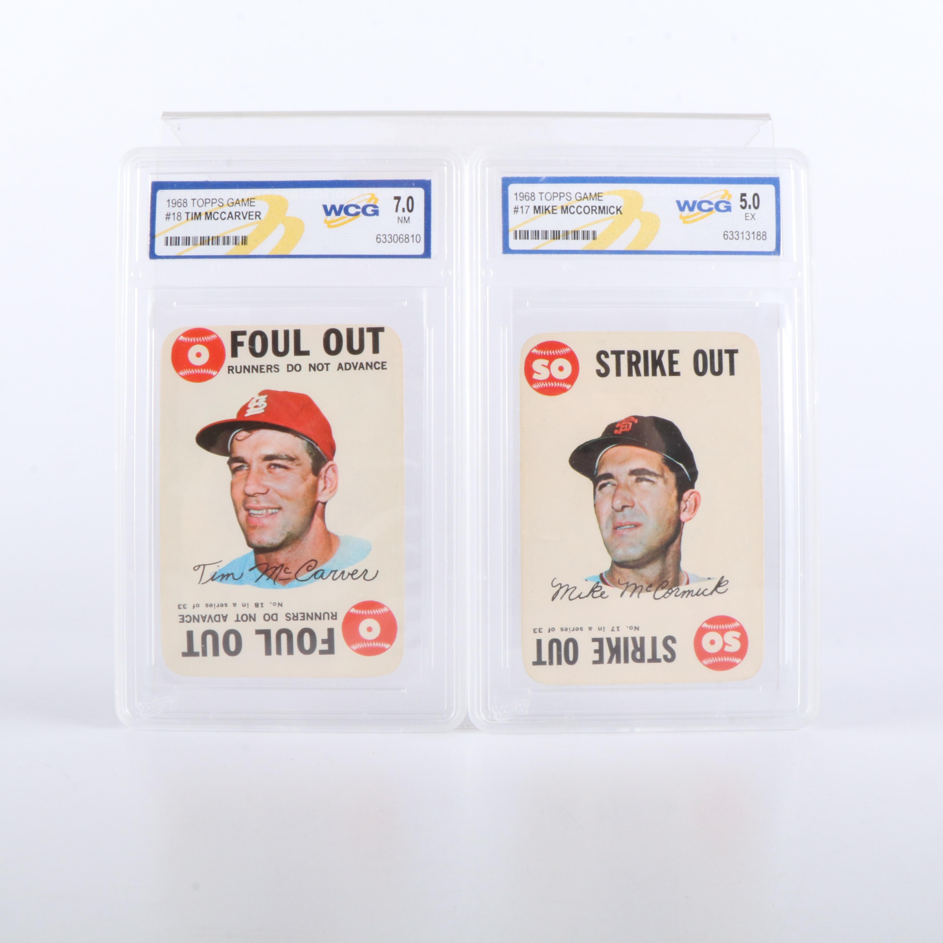 1968 Topps Game Slabbed Baseball Cards Featuring Ron Santo and More