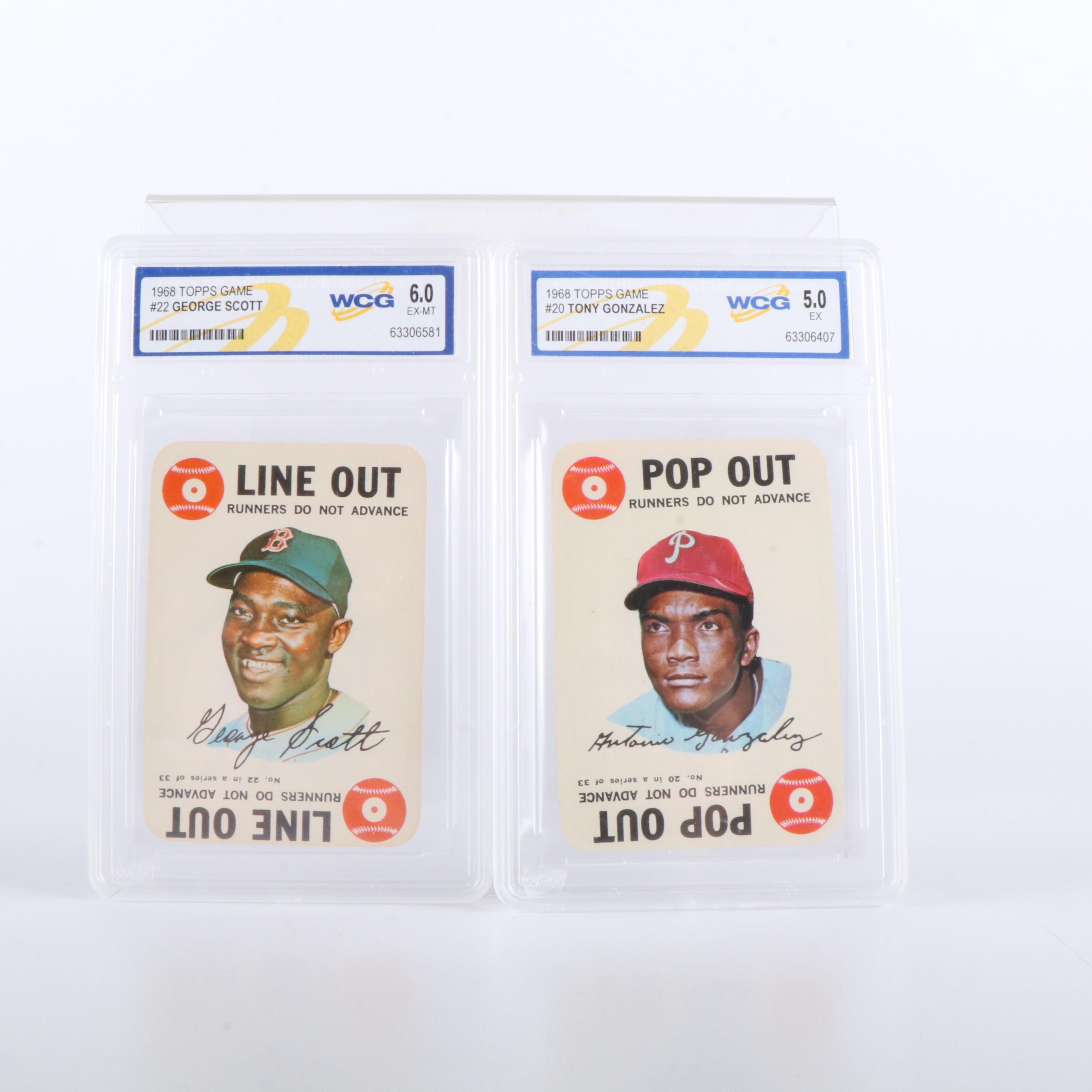 1968 Topps Game Slabbed Baseball Cards Featuring Ron Santo and More