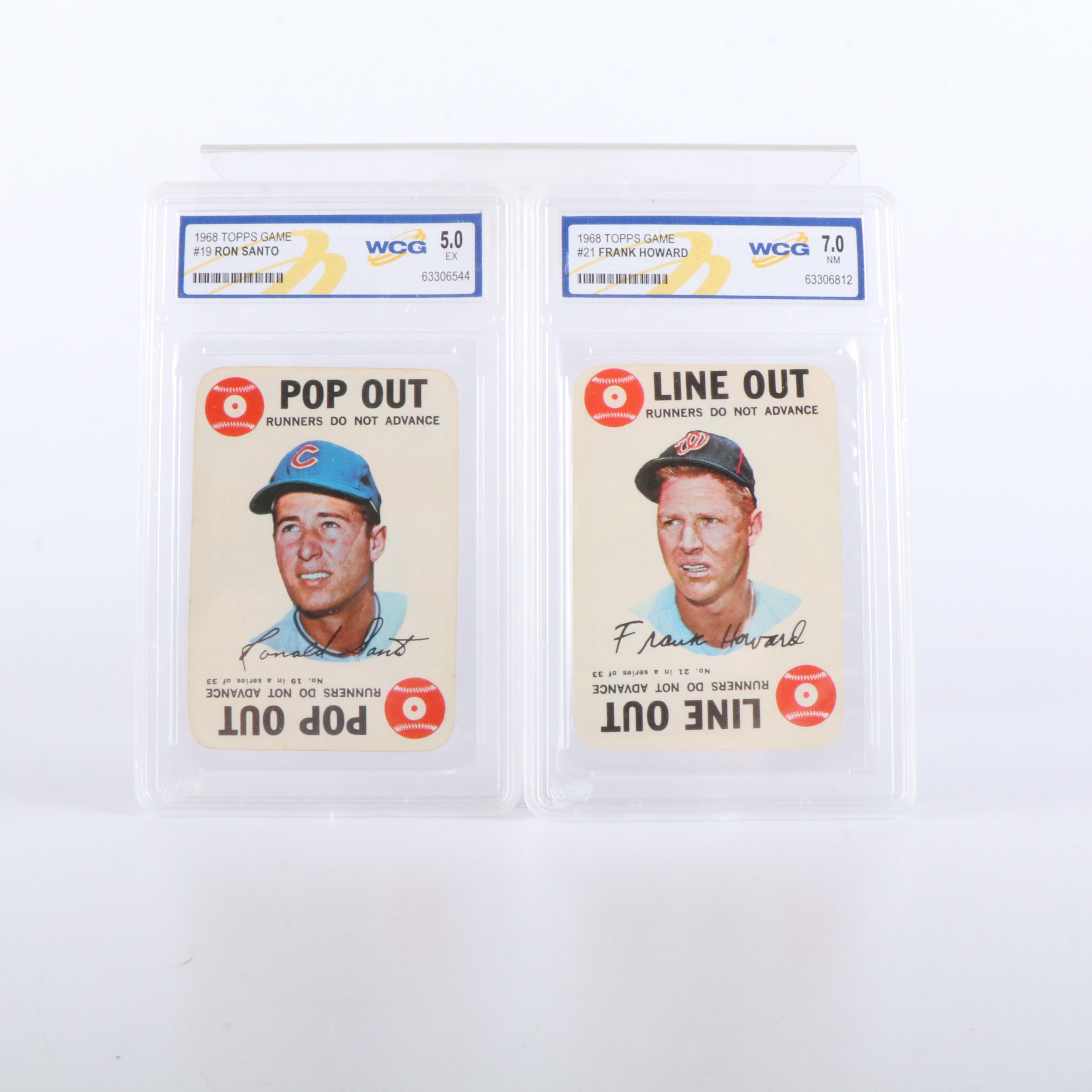 1968 Topps Game Slabbed Baseball Cards Featuring Ron Santo and More
