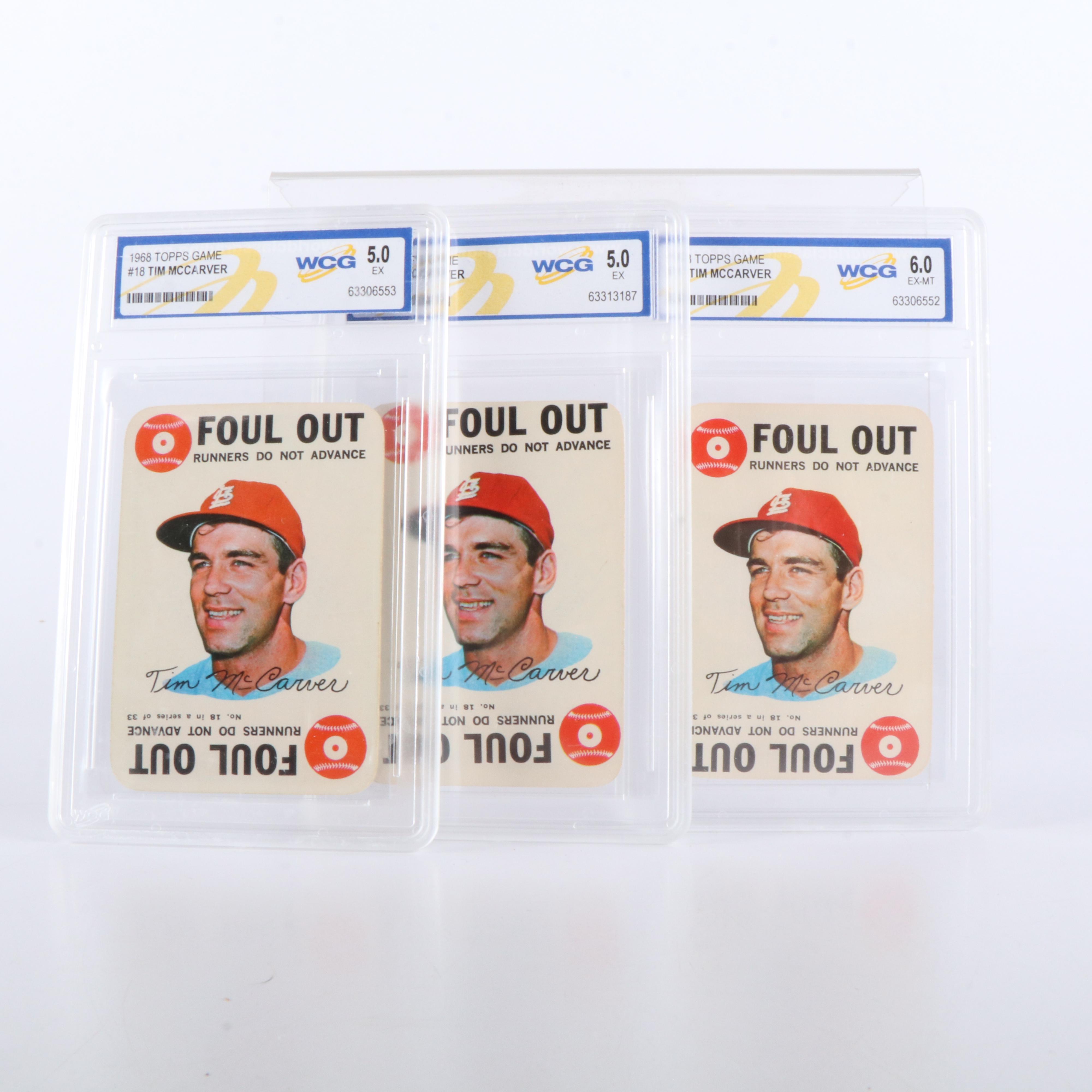 1968 Topps Game Slabbed Baseball Cards Featuring Ron Santo and More