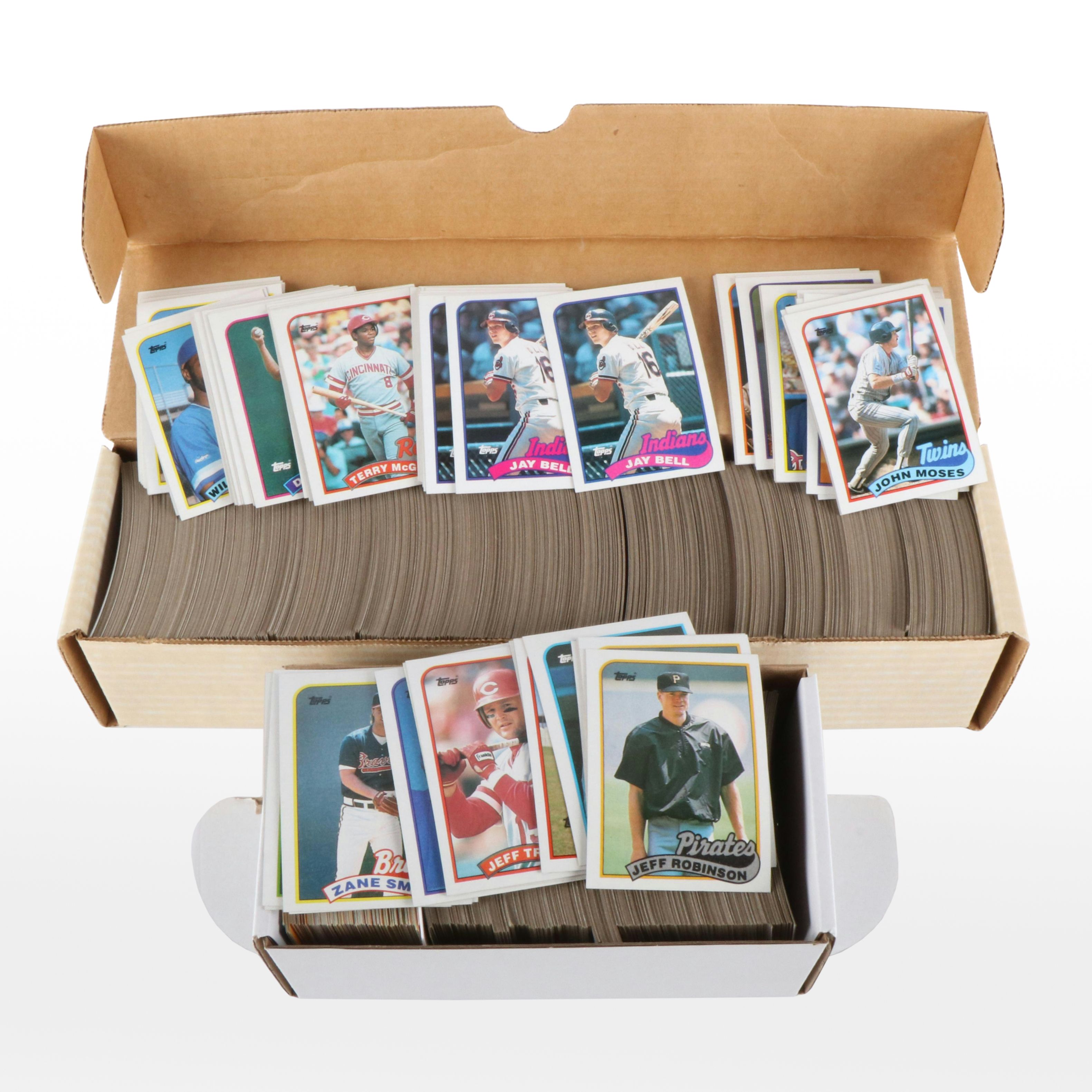 Over 1,100 1989 Topps Baseball Cards and Some 1989 Donruss Baseball Cards