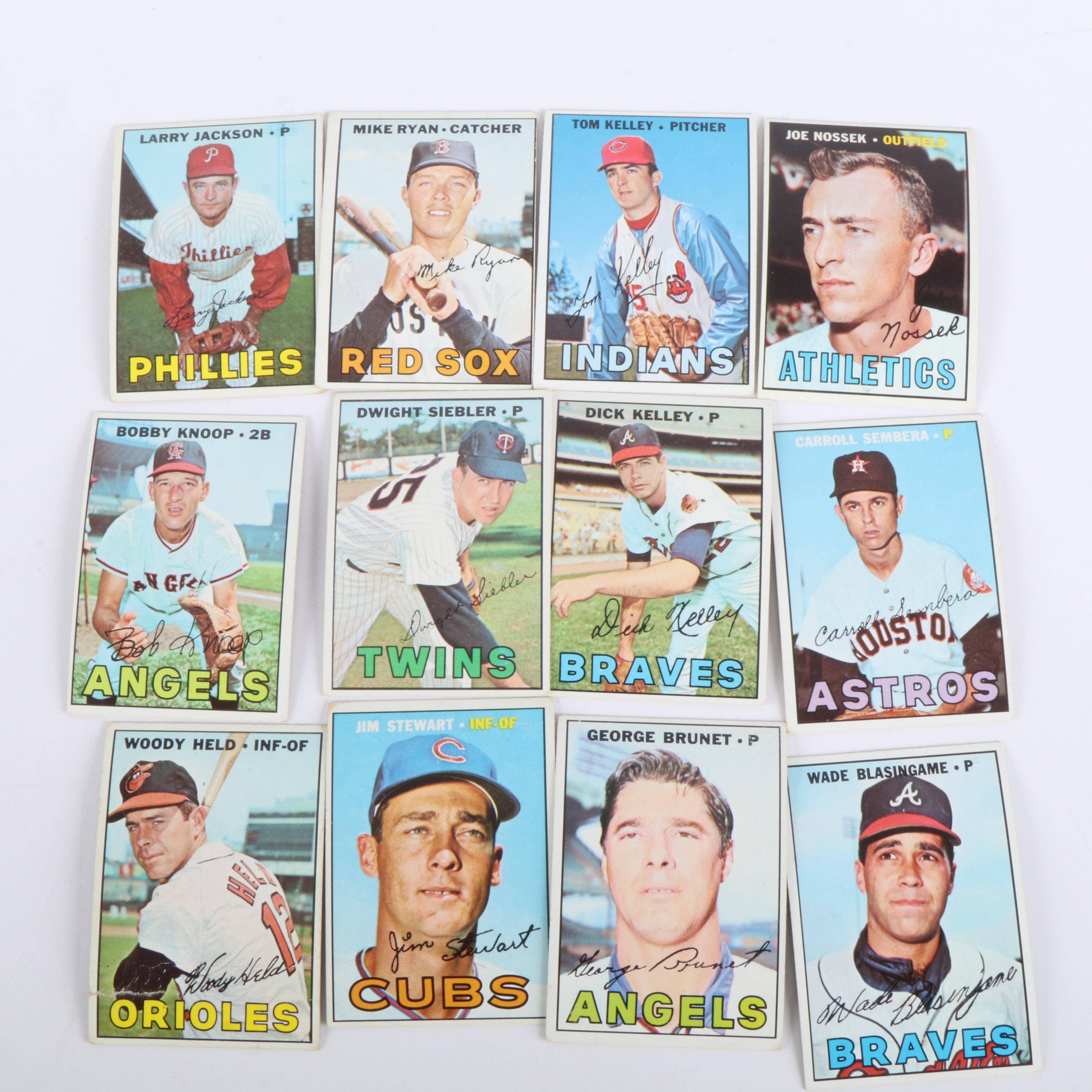 1967 Topps Baseball Cards Featuring Jim Kaat, Orlando Cepeda, and More