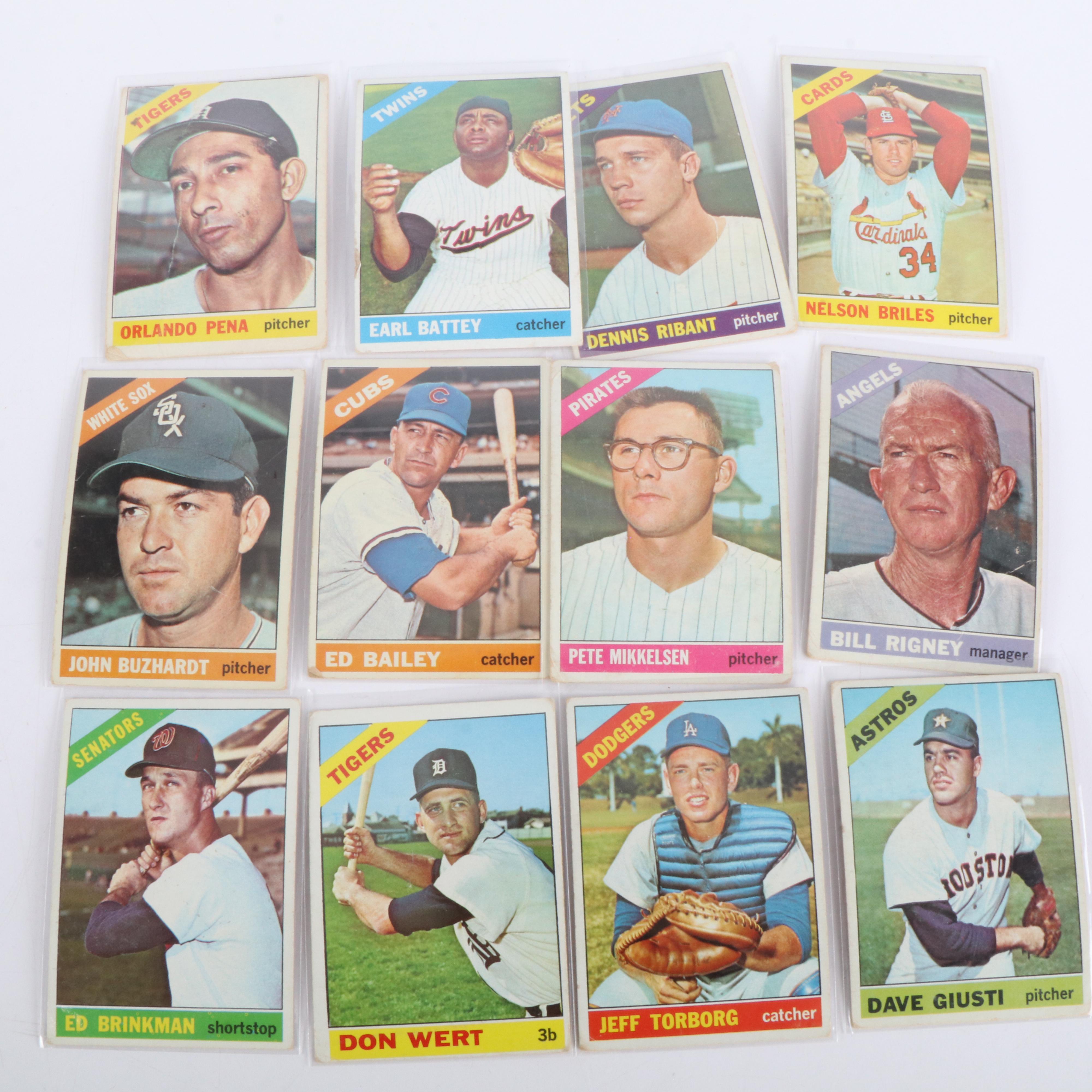 1966 Topps Baseball Cards Featuring Tommy Helms Rookie and More