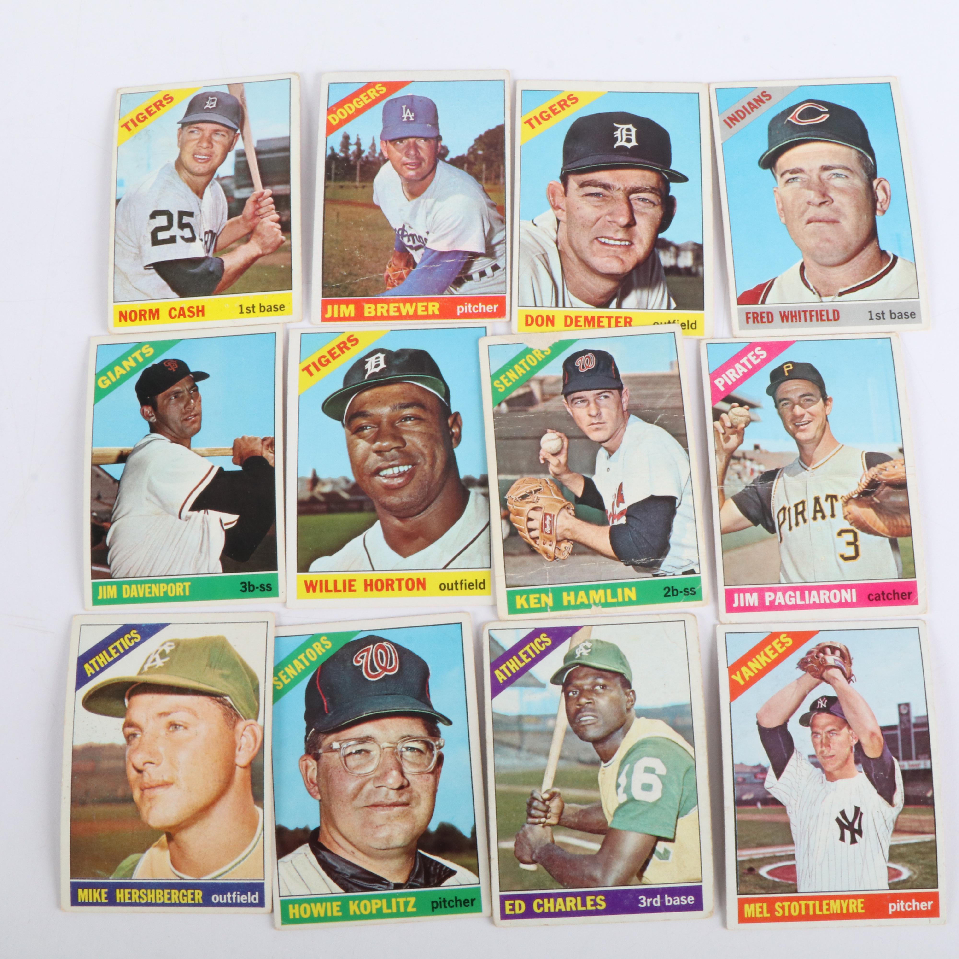 1966 Topps Baseball Cards Featuring Tommy Helms Rookie and More