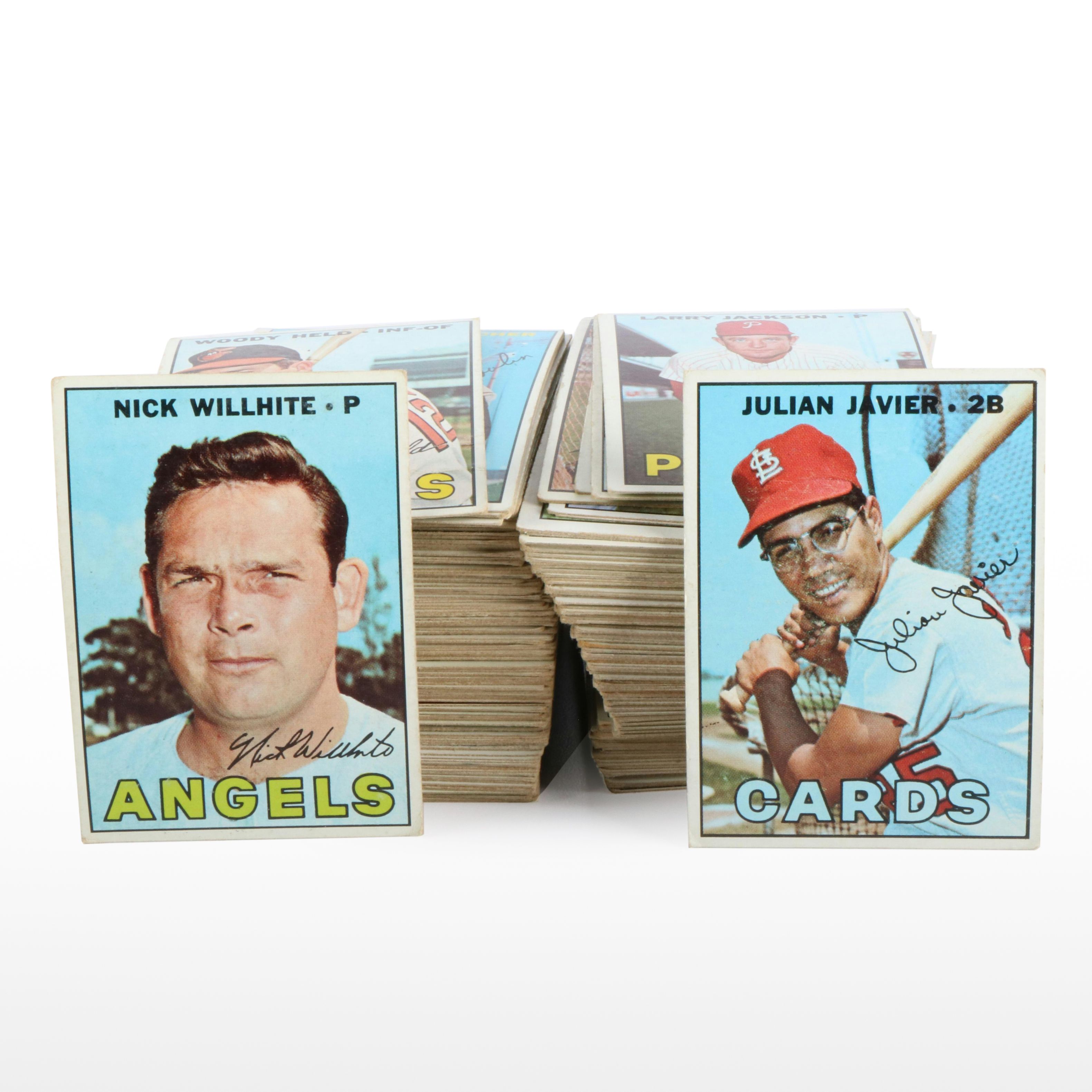 1967 Topps Baseball Cards Featuring Jim Kaat, Orlando Cepeda, and More