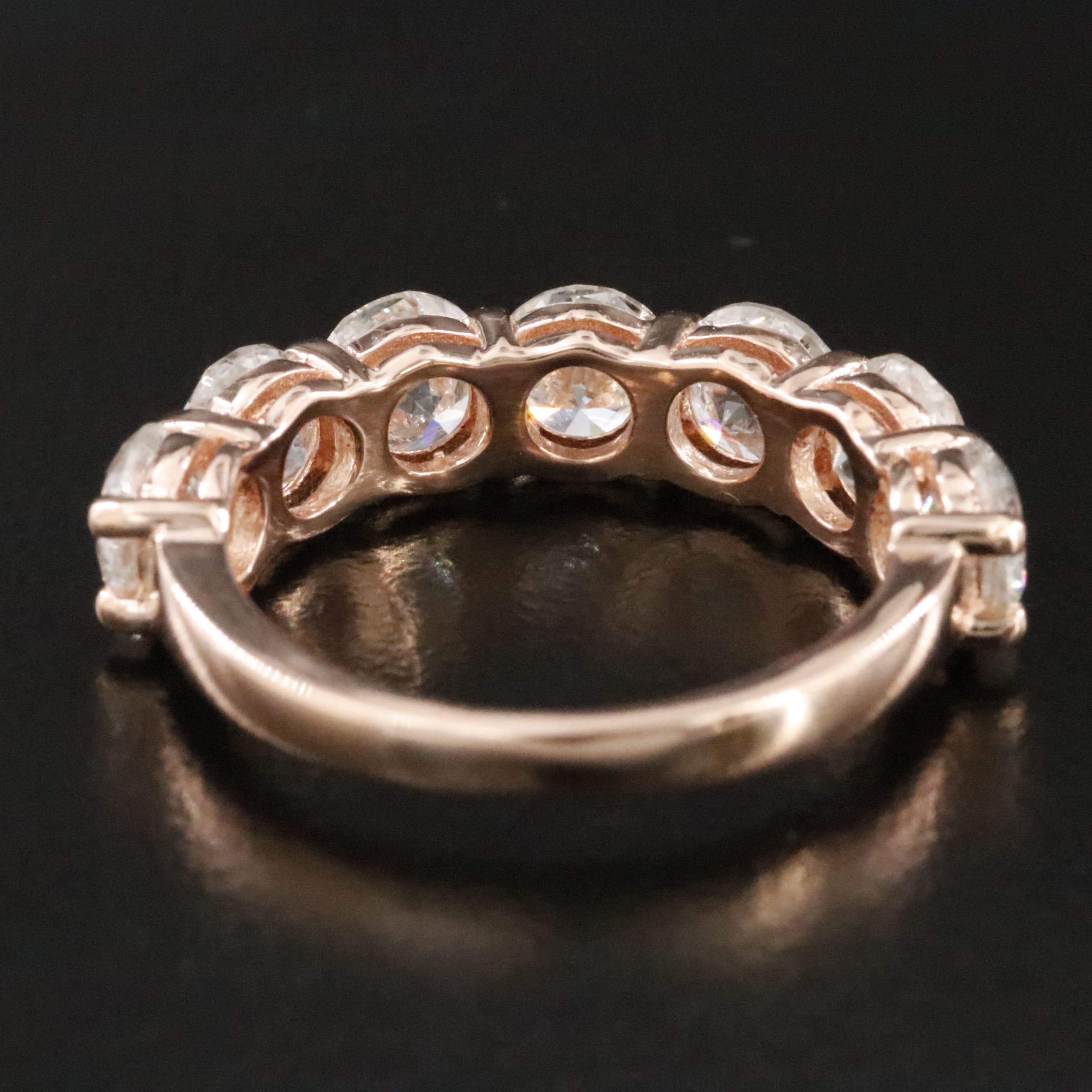 14K Rose Gold 3.57 CTW Diamond Ring with IGI Jewelry  Report