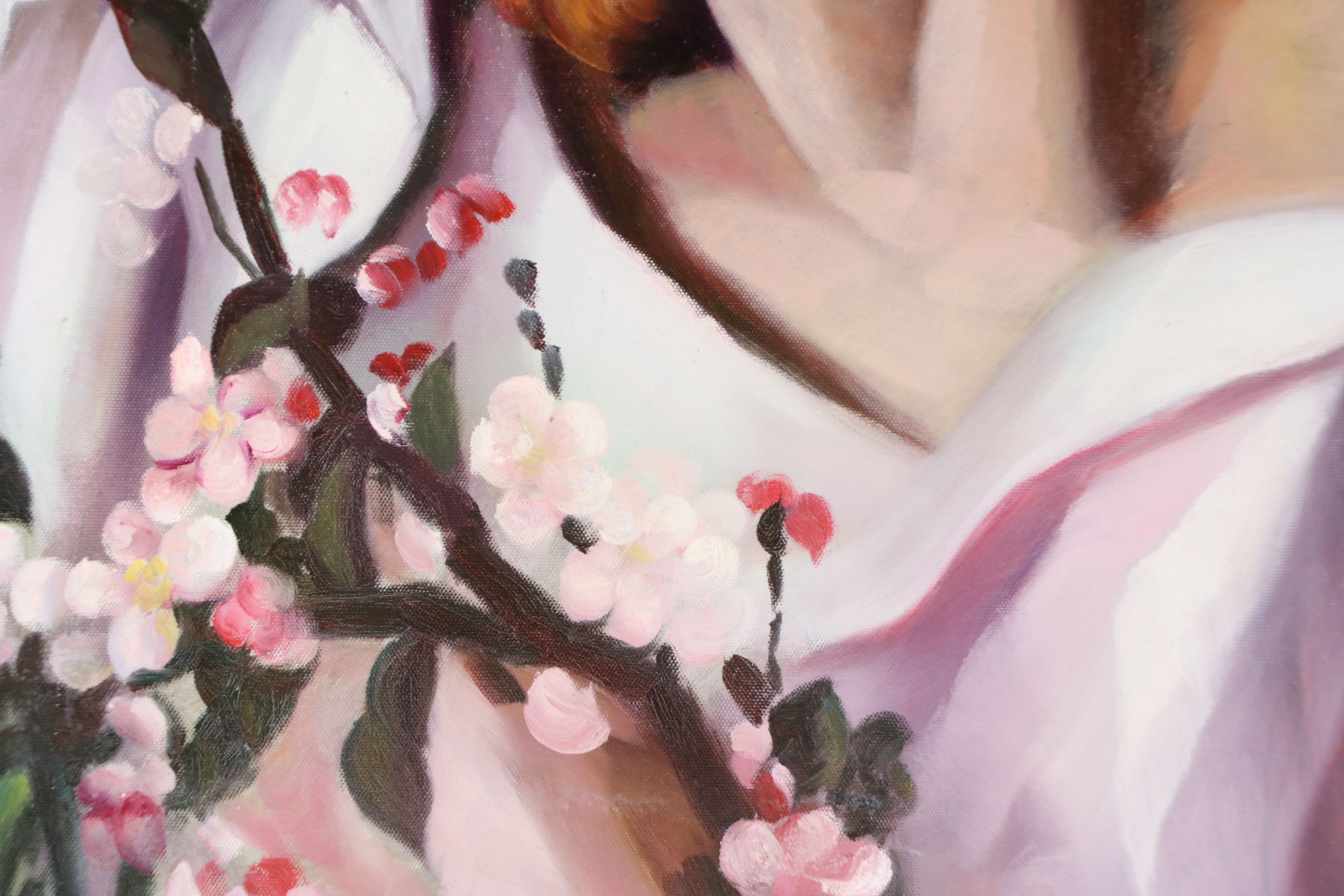 Oil Painting After Tamara de Lempicka "The Straw Hat," 21st Century