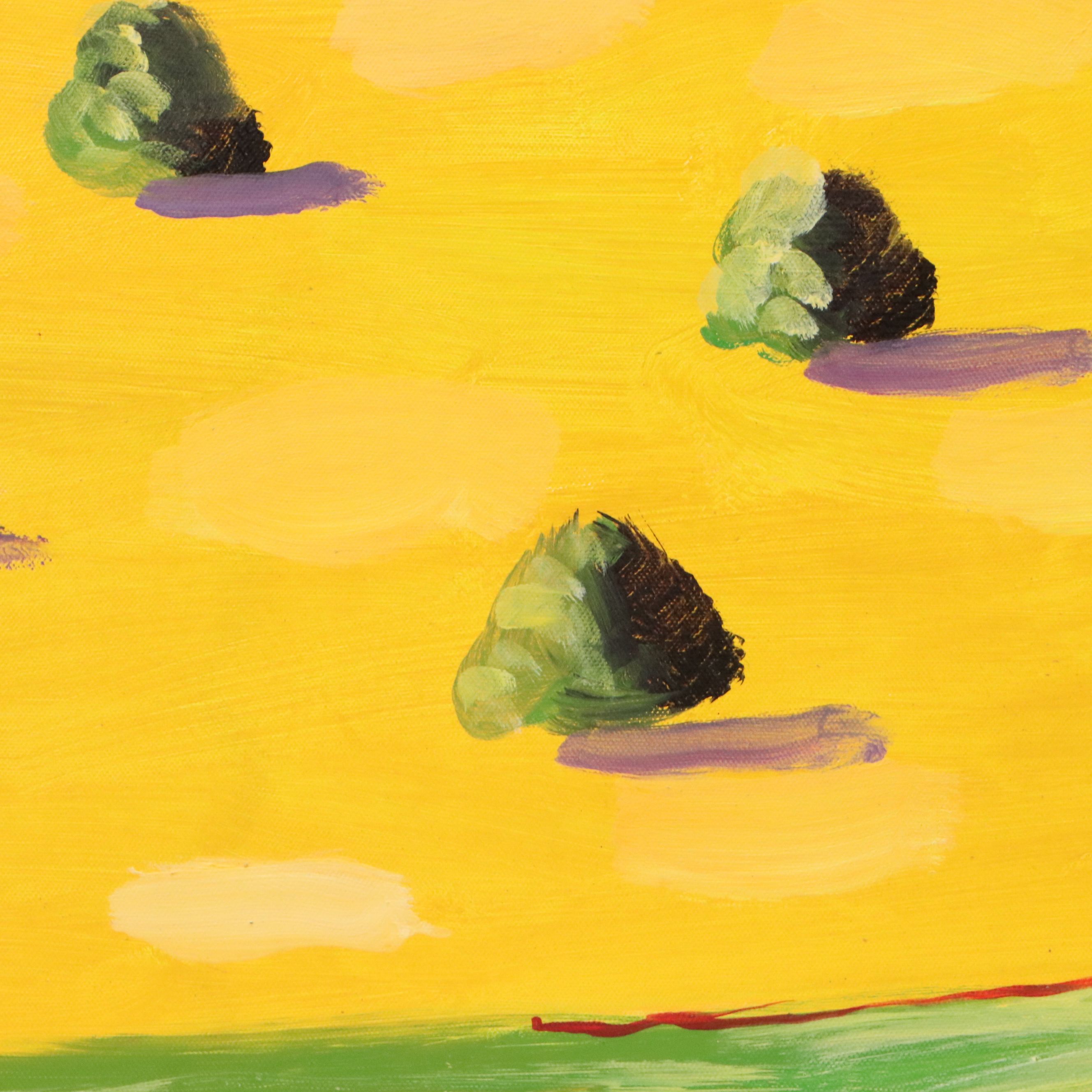 Fauvist Oil Painting of Landscape, 21st Century