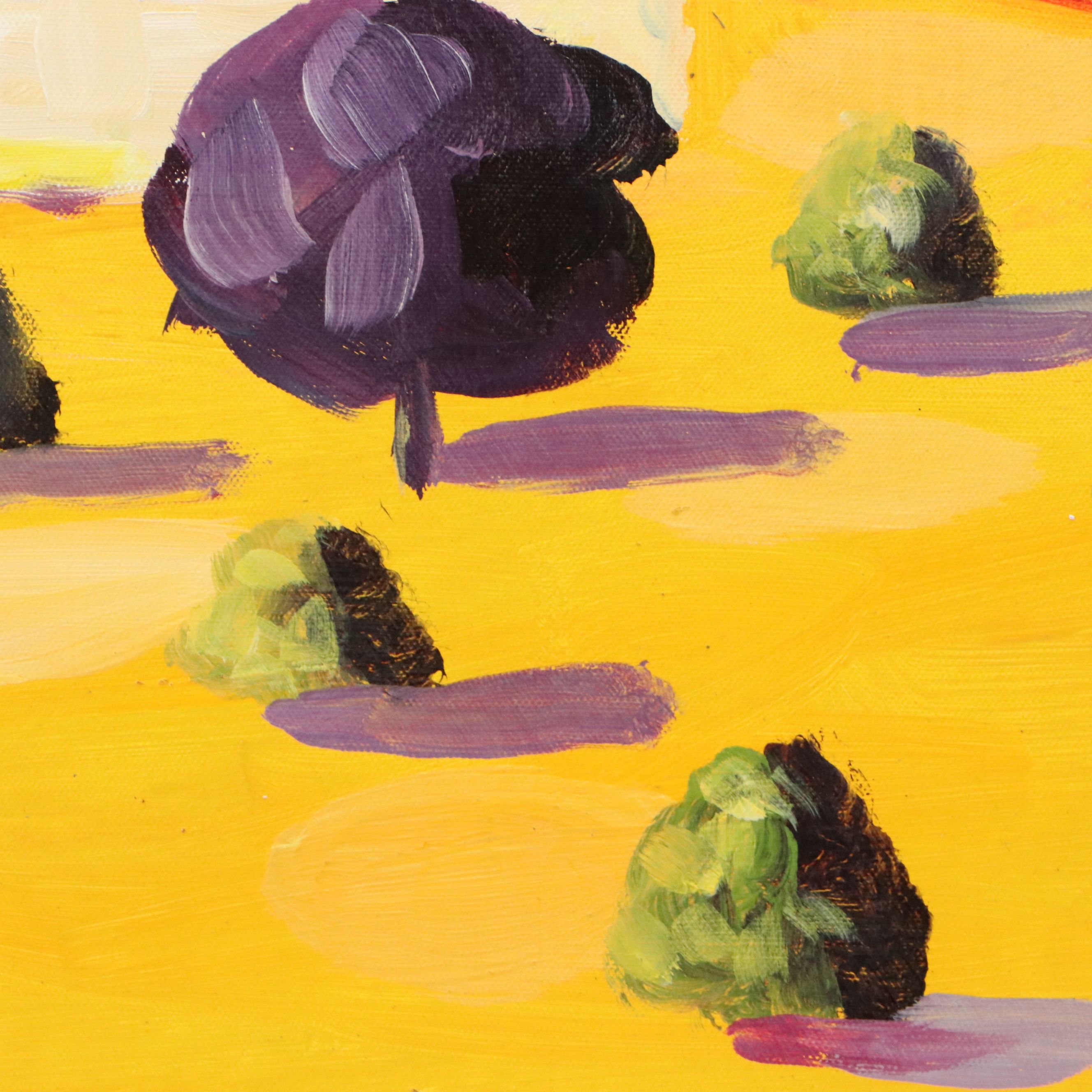 Fauvist Oil Painting of Landscape, 21st Century