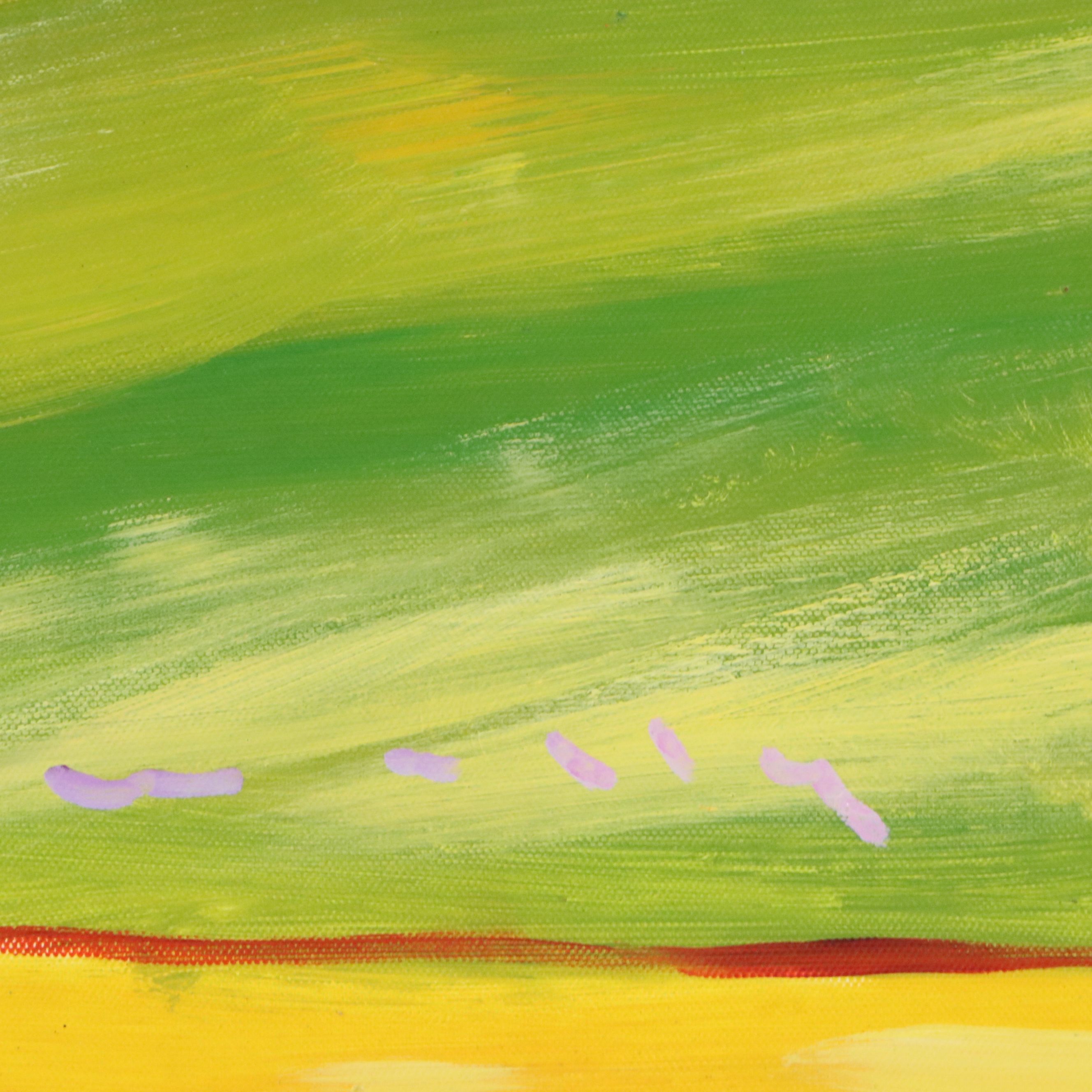 Fauvist Oil Painting of Landscape, 21st Century