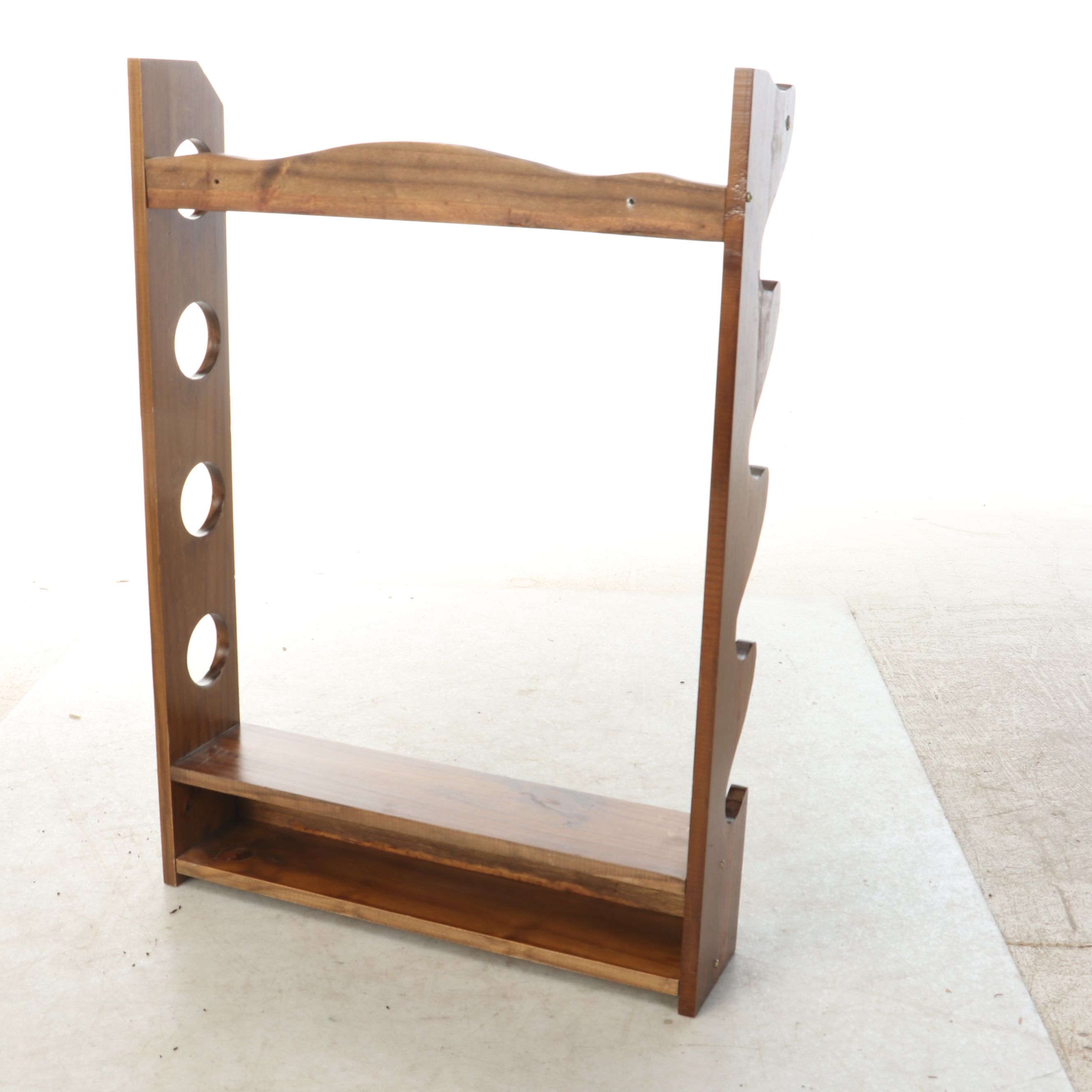 Four-Slot Wall Mount Gun Rack with Lockable Drawer