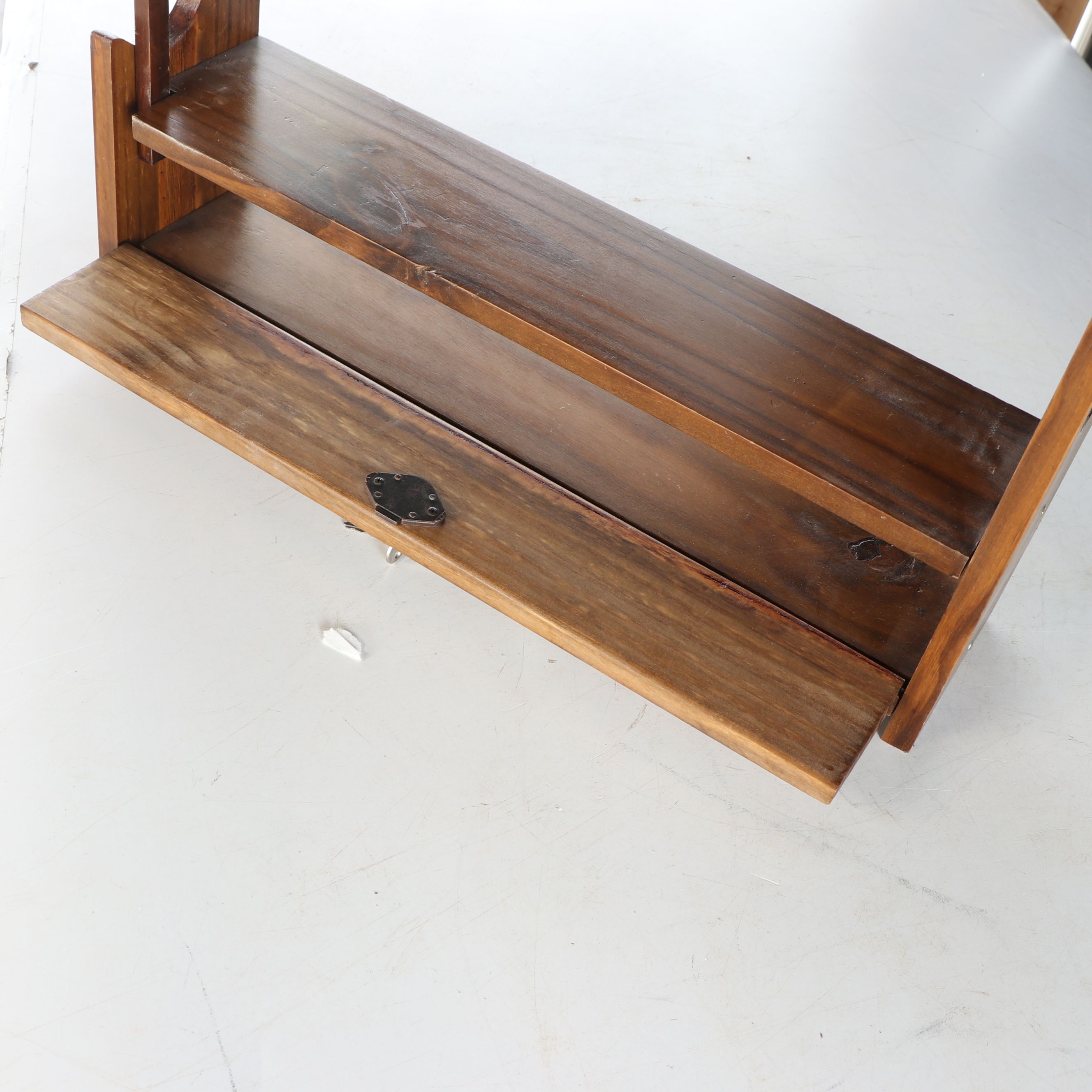 Four-Slot Wall Mount Gun Rack with Lockable Drawer