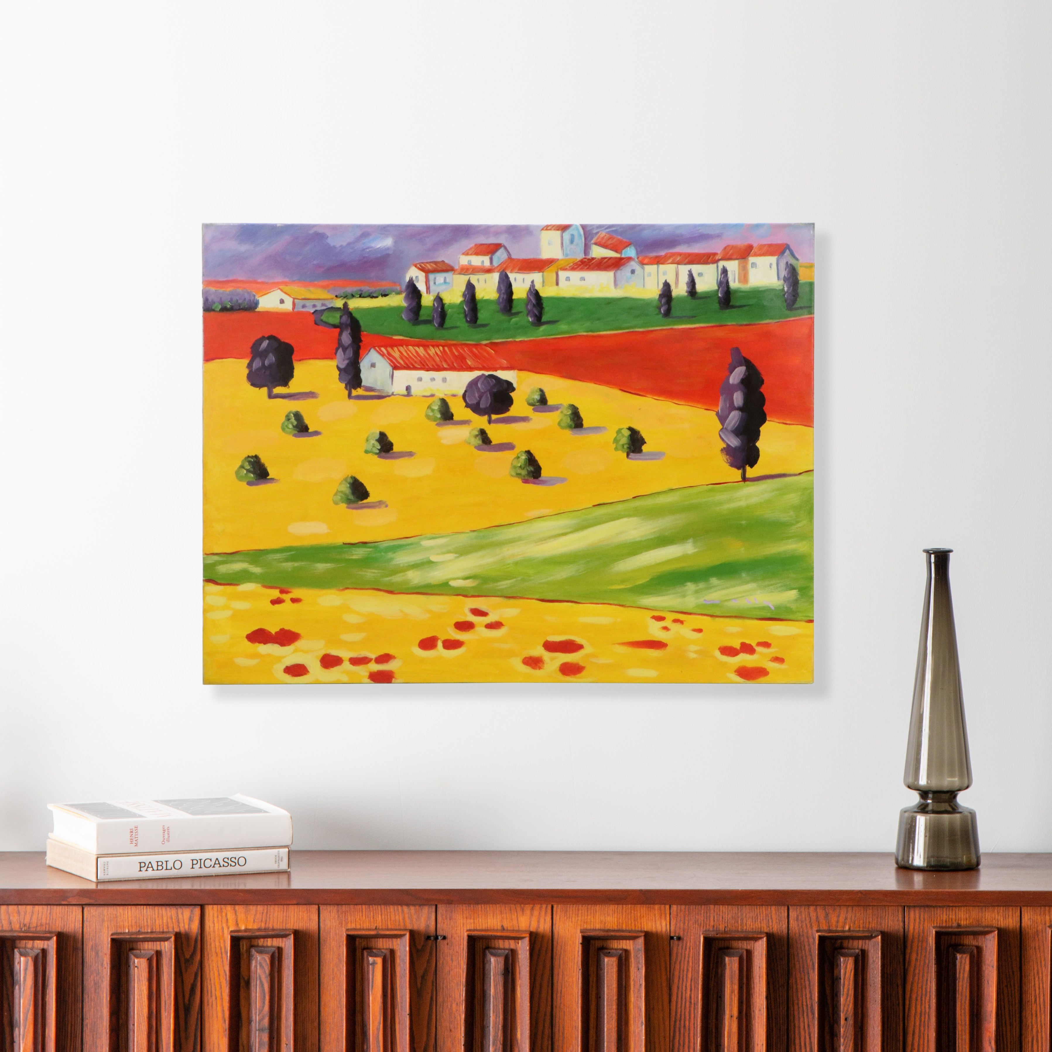 Fauvist Oil Painting of Landscape, 21st Century