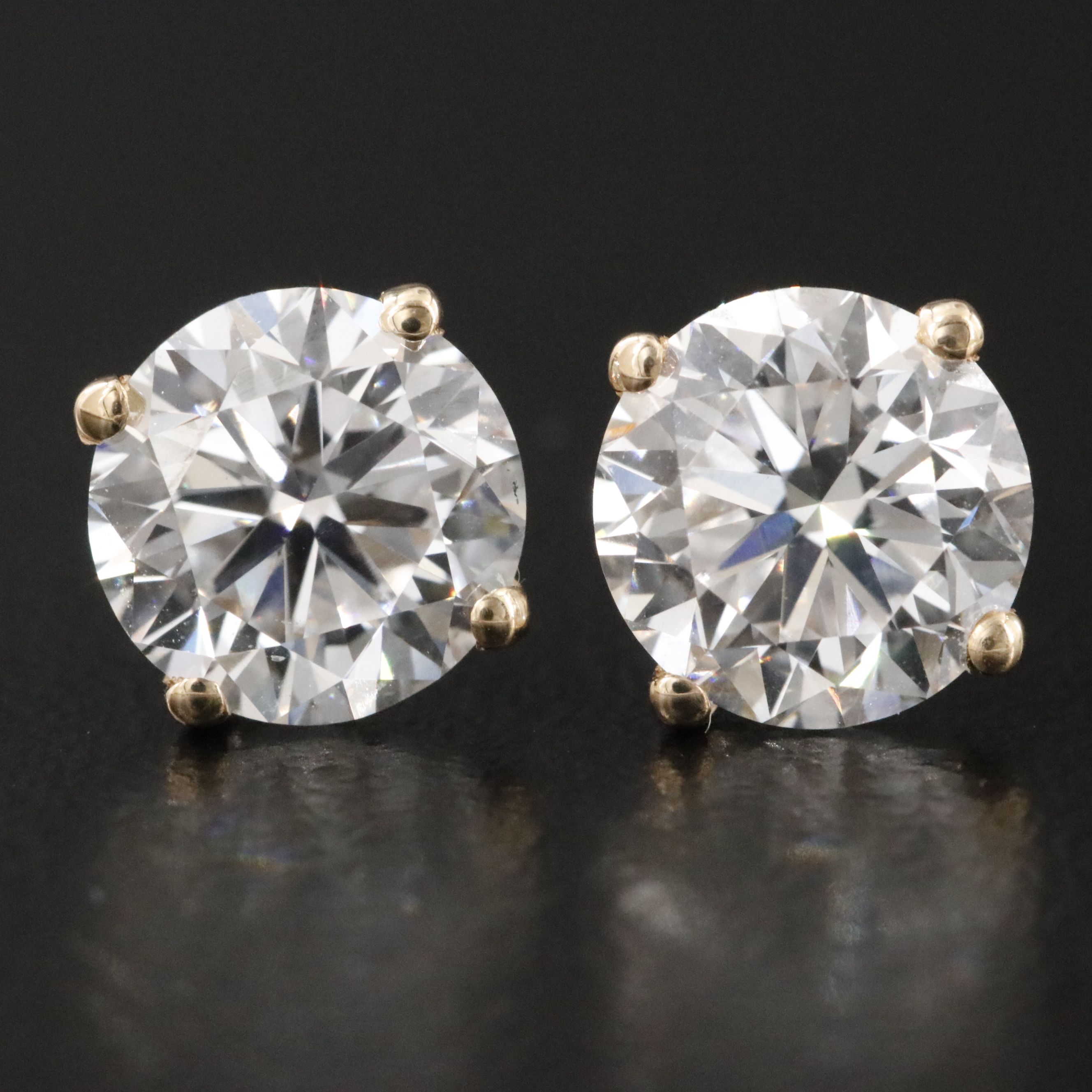 14K 3.00 CTW Lab Grown Diamond Stud Earrings with IGI Jewelry Report
