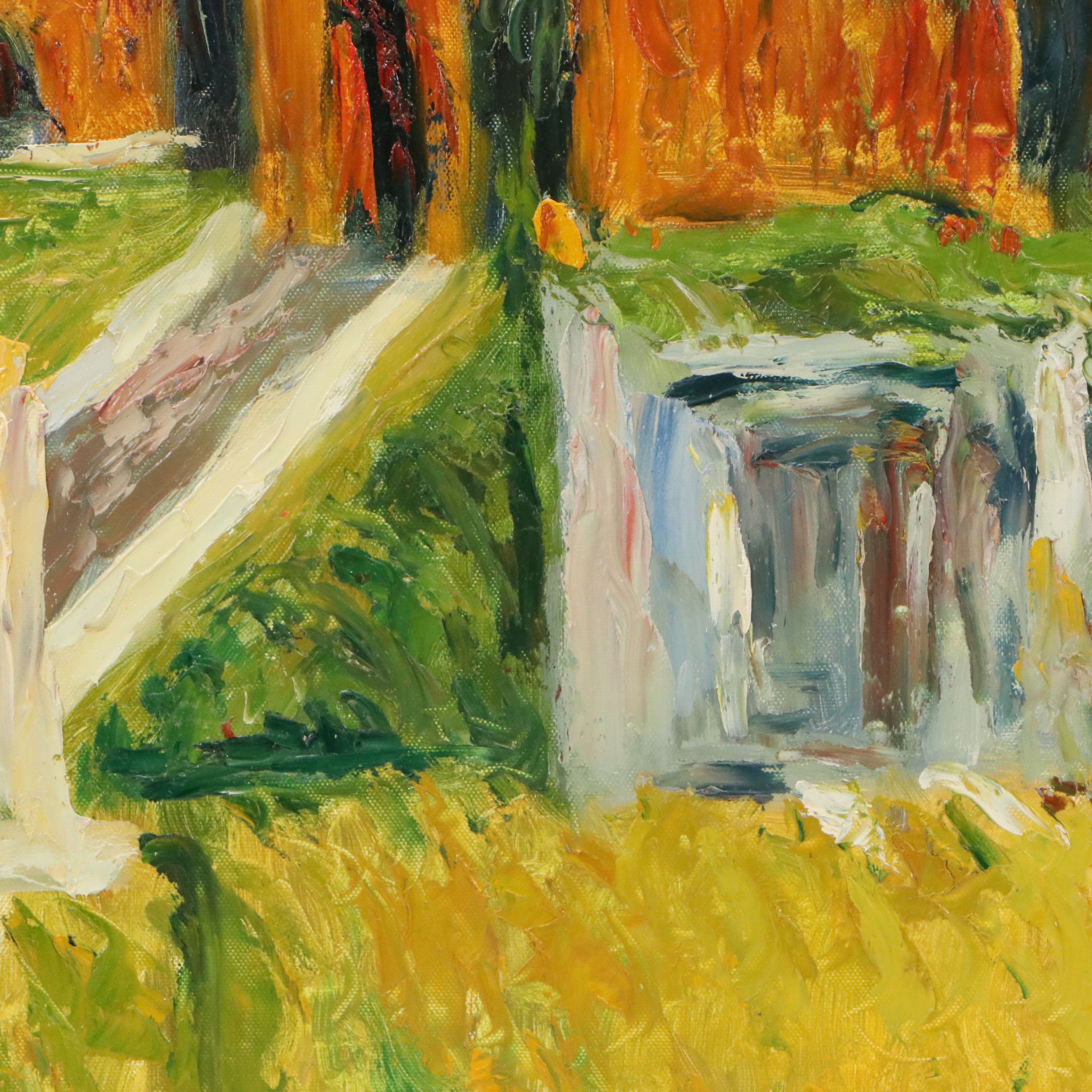 After Wassily Kandinsky Acrylic Painting "In the Surroundings of Paris I"