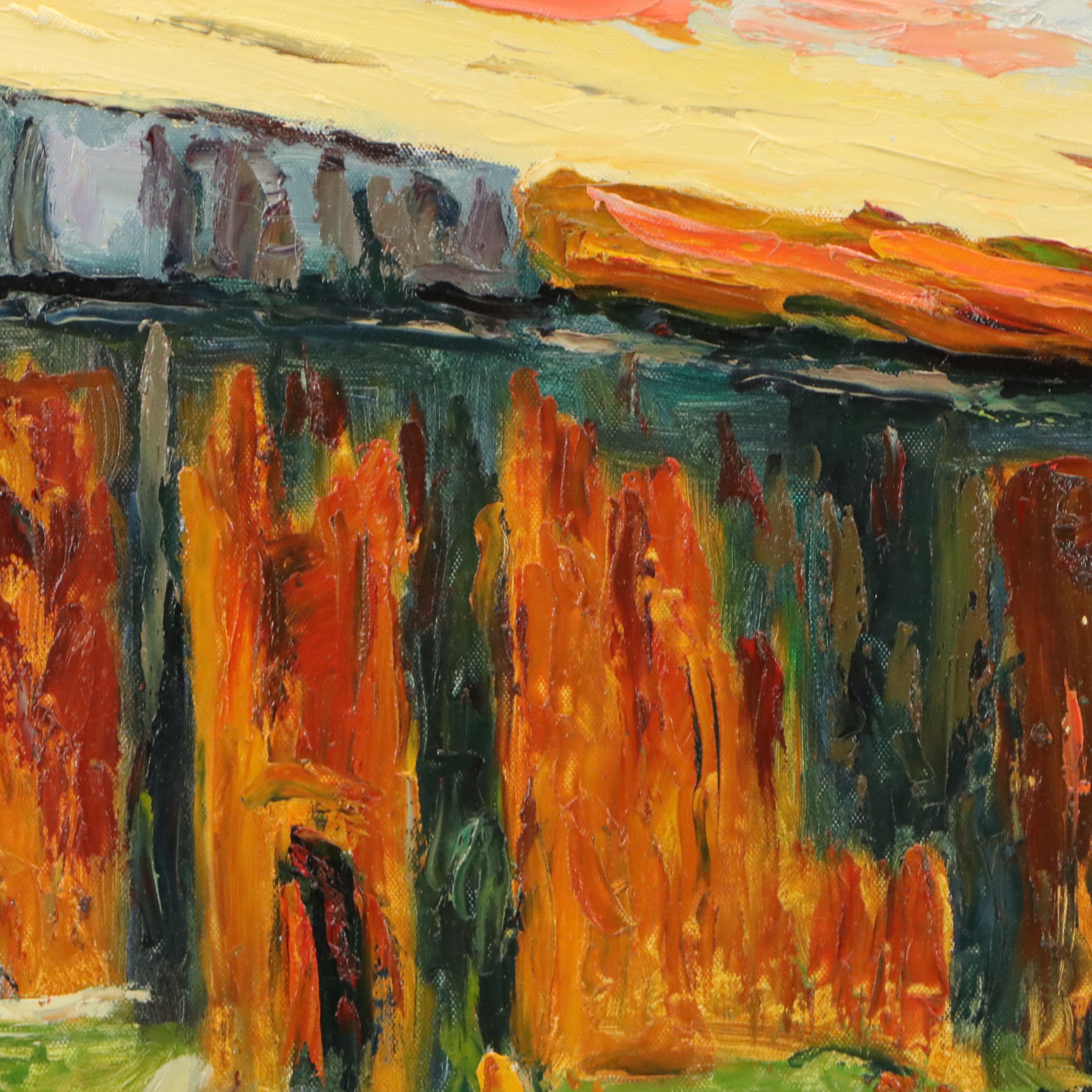 After Wassily Kandinsky Acrylic Painting "In the Surroundings of Paris I"