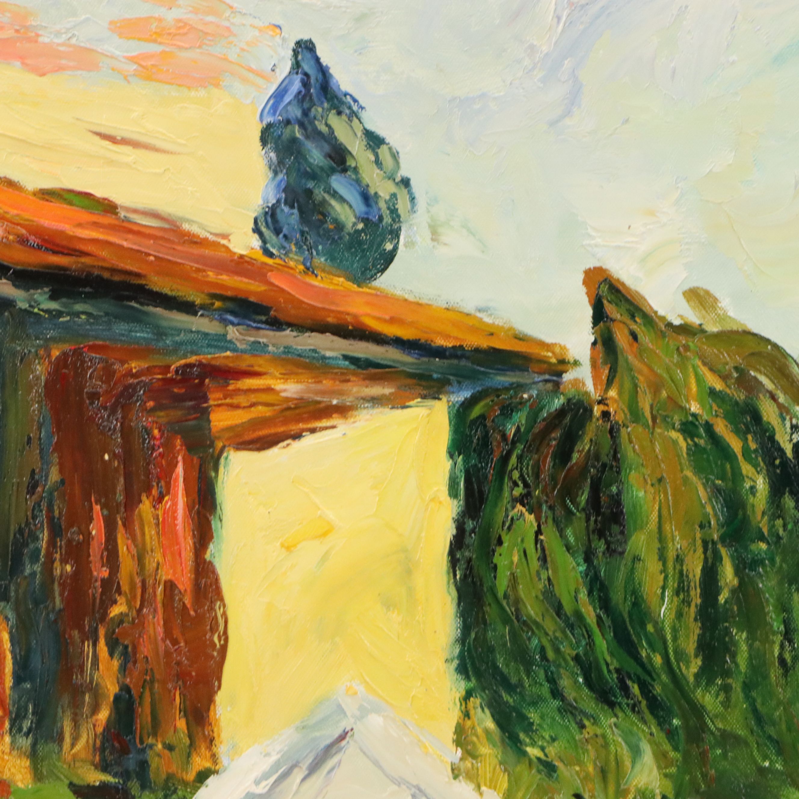 After Wassily Kandinsky Acrylic Painting "In the Surroundings of Paris I"