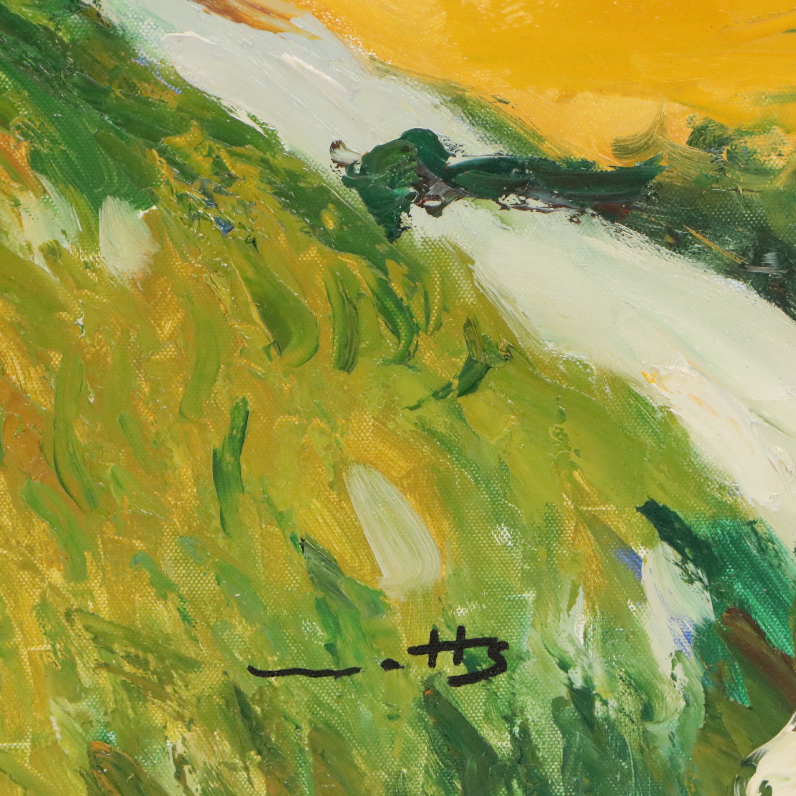 After Wassily Kandinsky Acrylic Painting "In the Surroundings of Paris I"