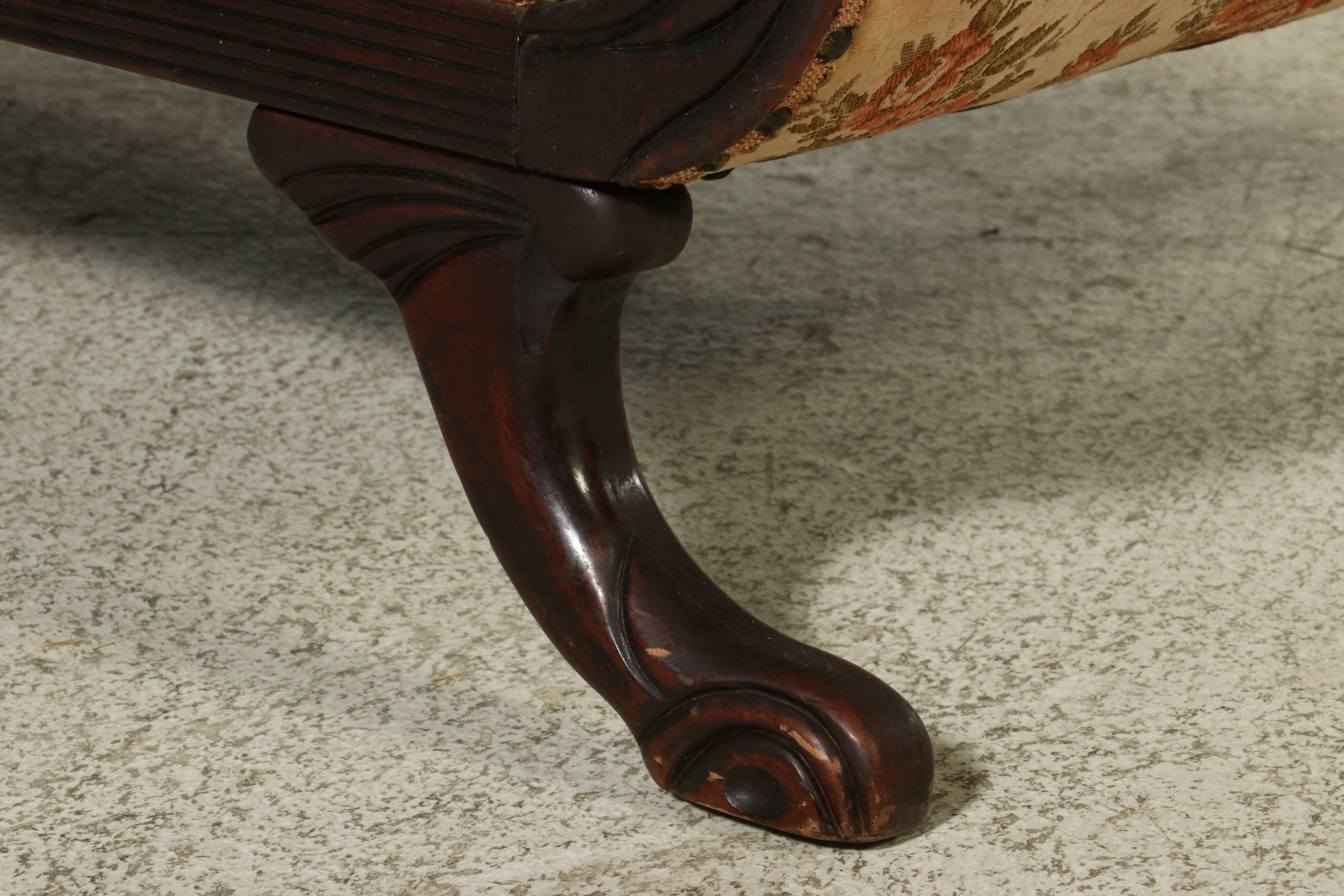 Empire Style Sofa in Floral Brocade