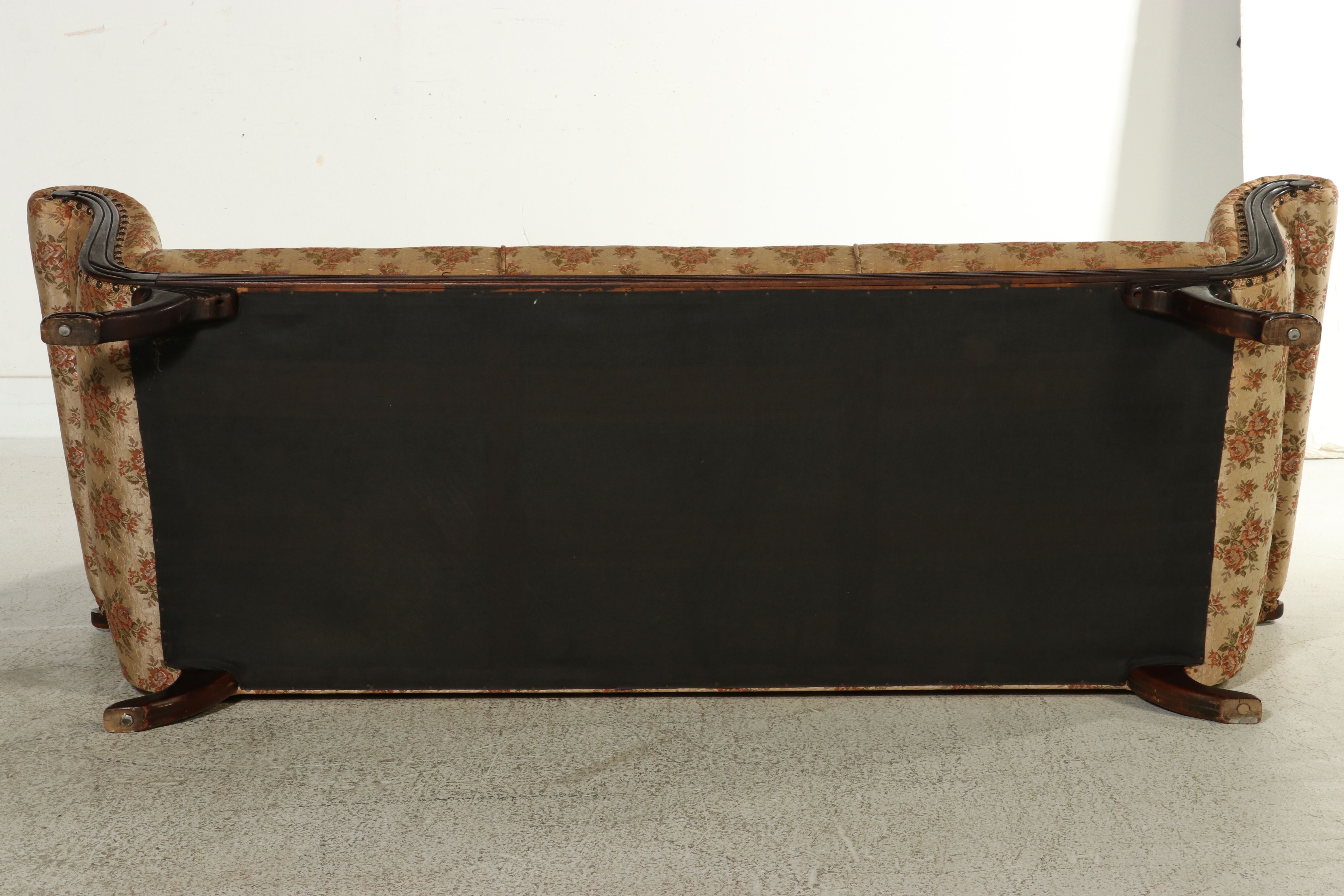 Empire Style Sofa in Floral Brocade