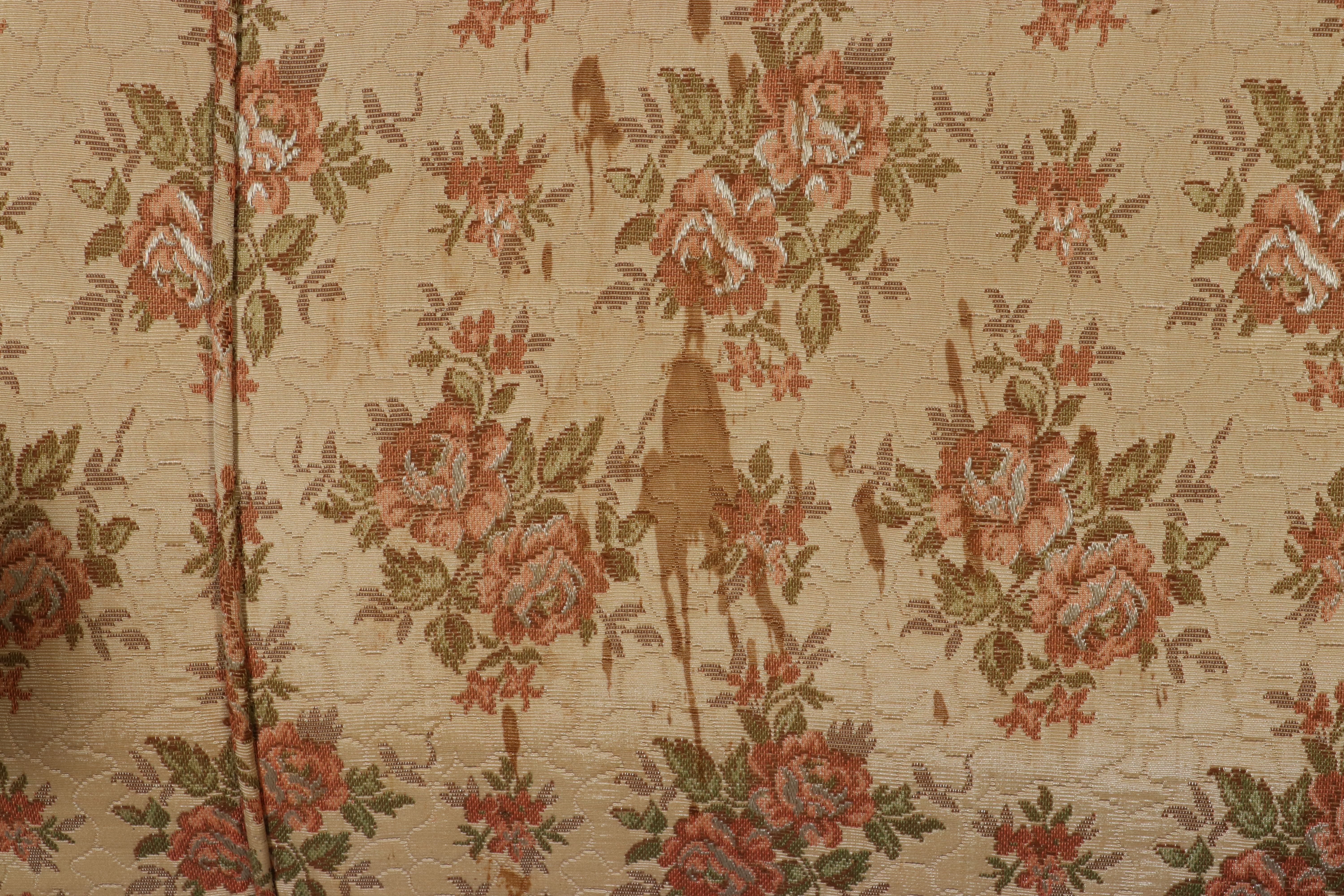 Empire Style Sofa in Floral Brocade