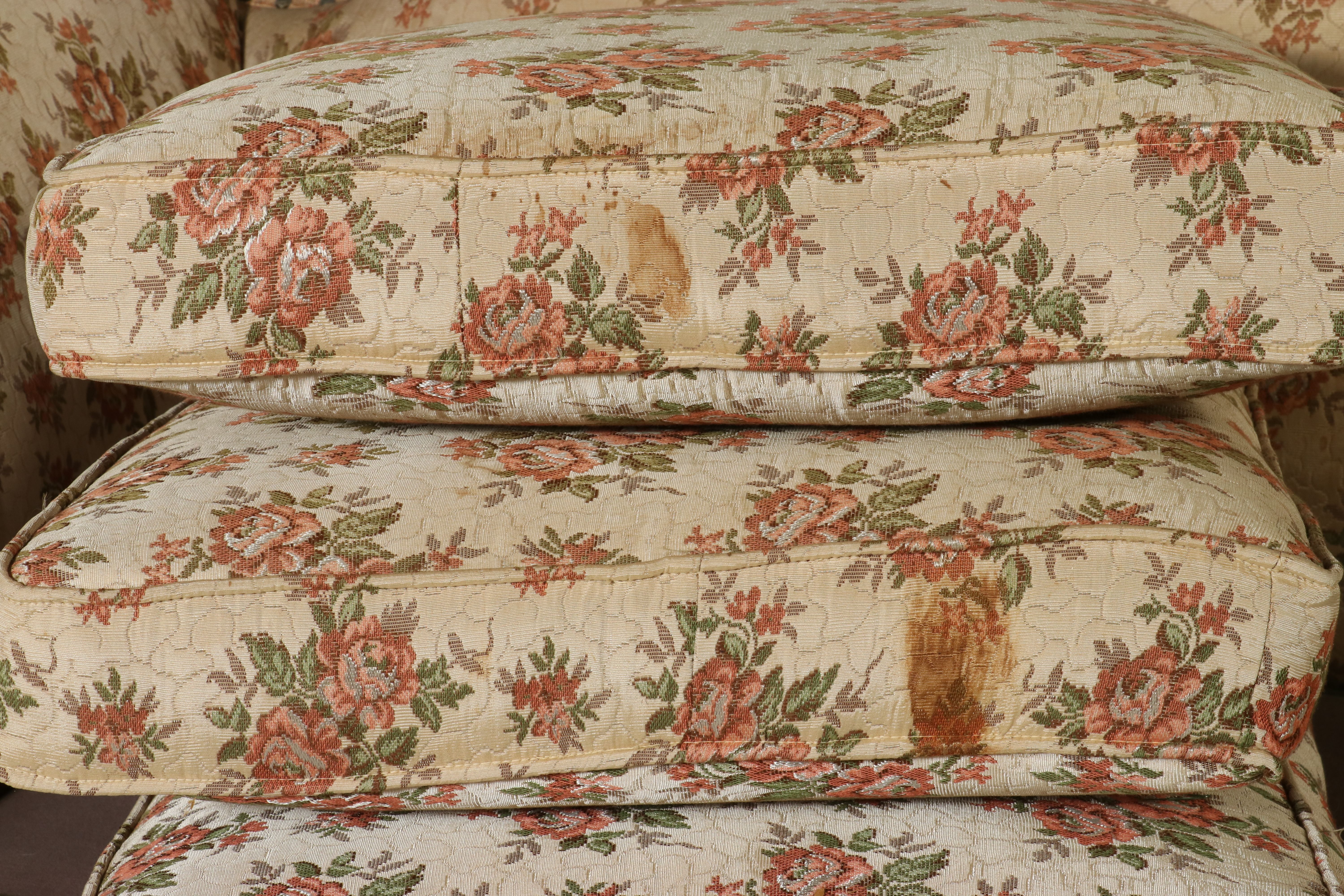 Empire Style Sofa in Floral Brocade