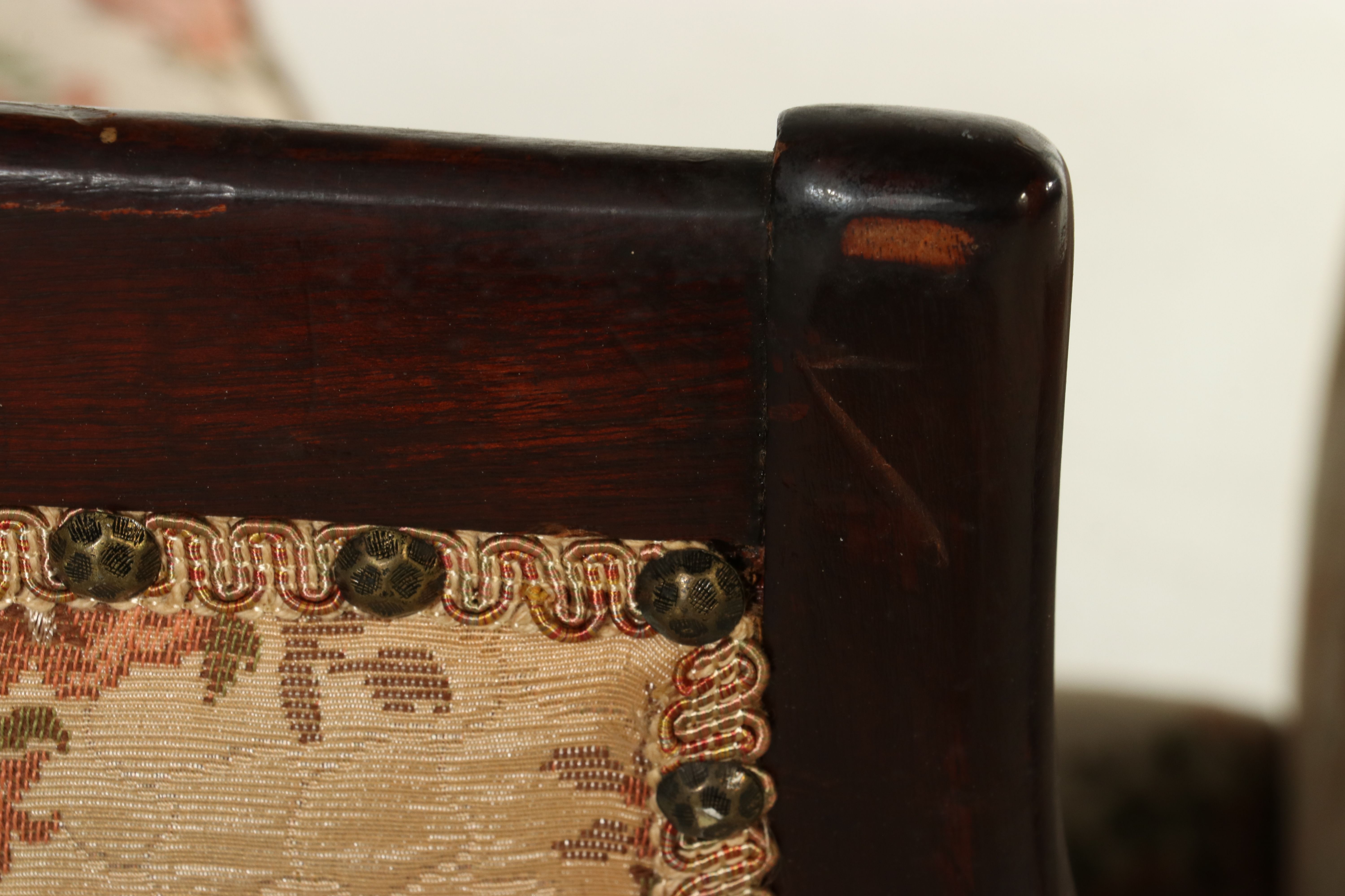 Empire Style Sofa in Floral Brocade