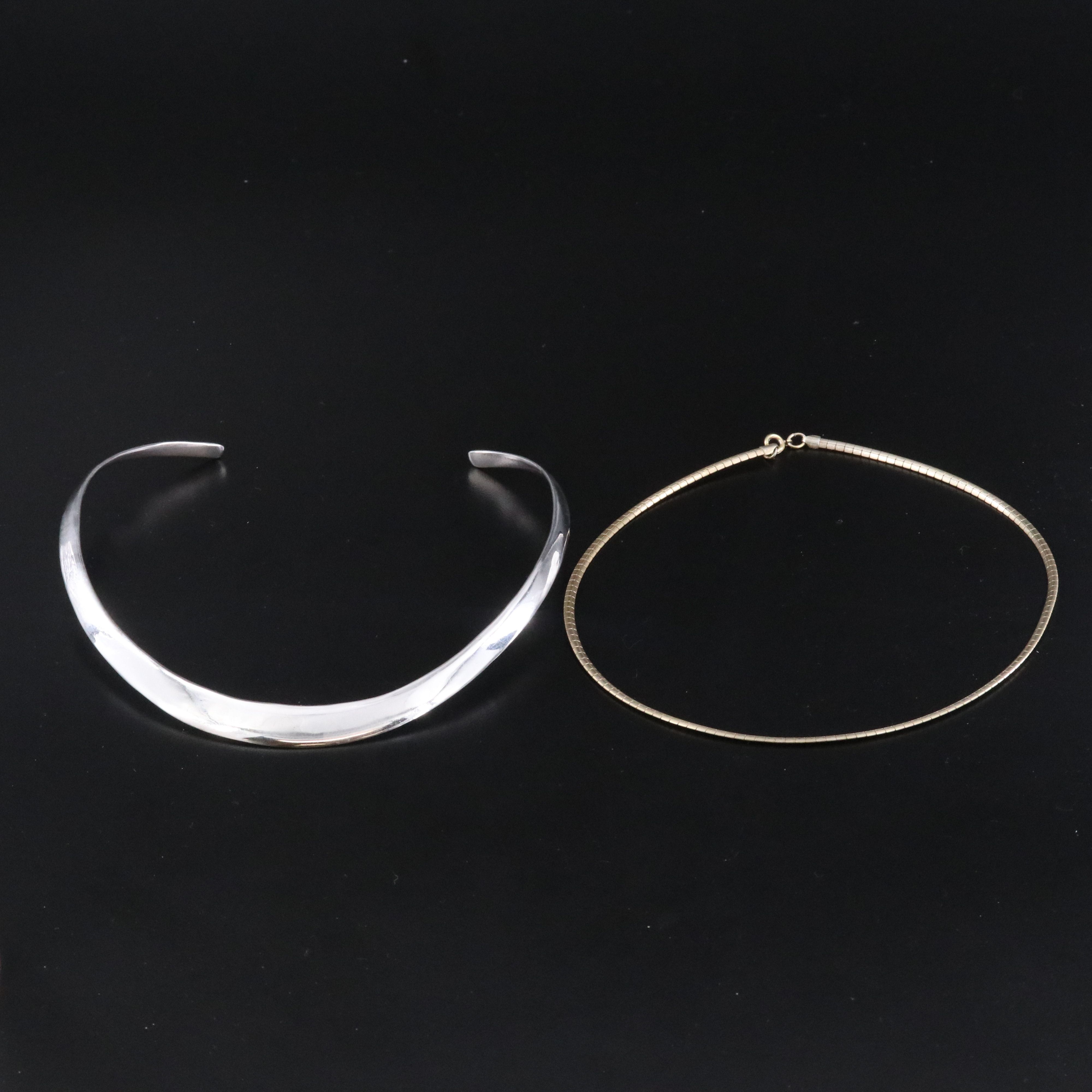 Sterling Omega and Mexican Necklaces