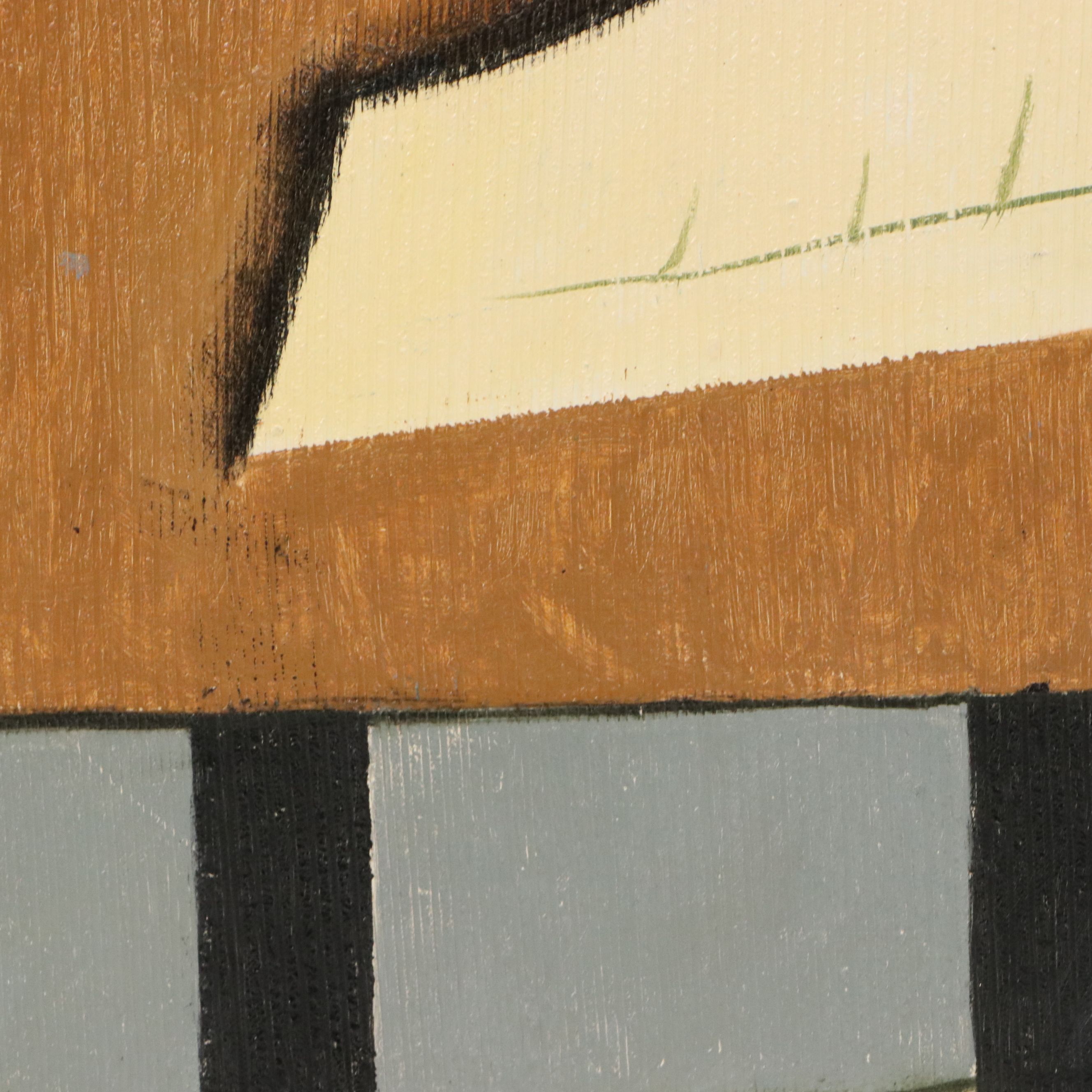 Cubist Style Acrylic Painting, Circa 2010