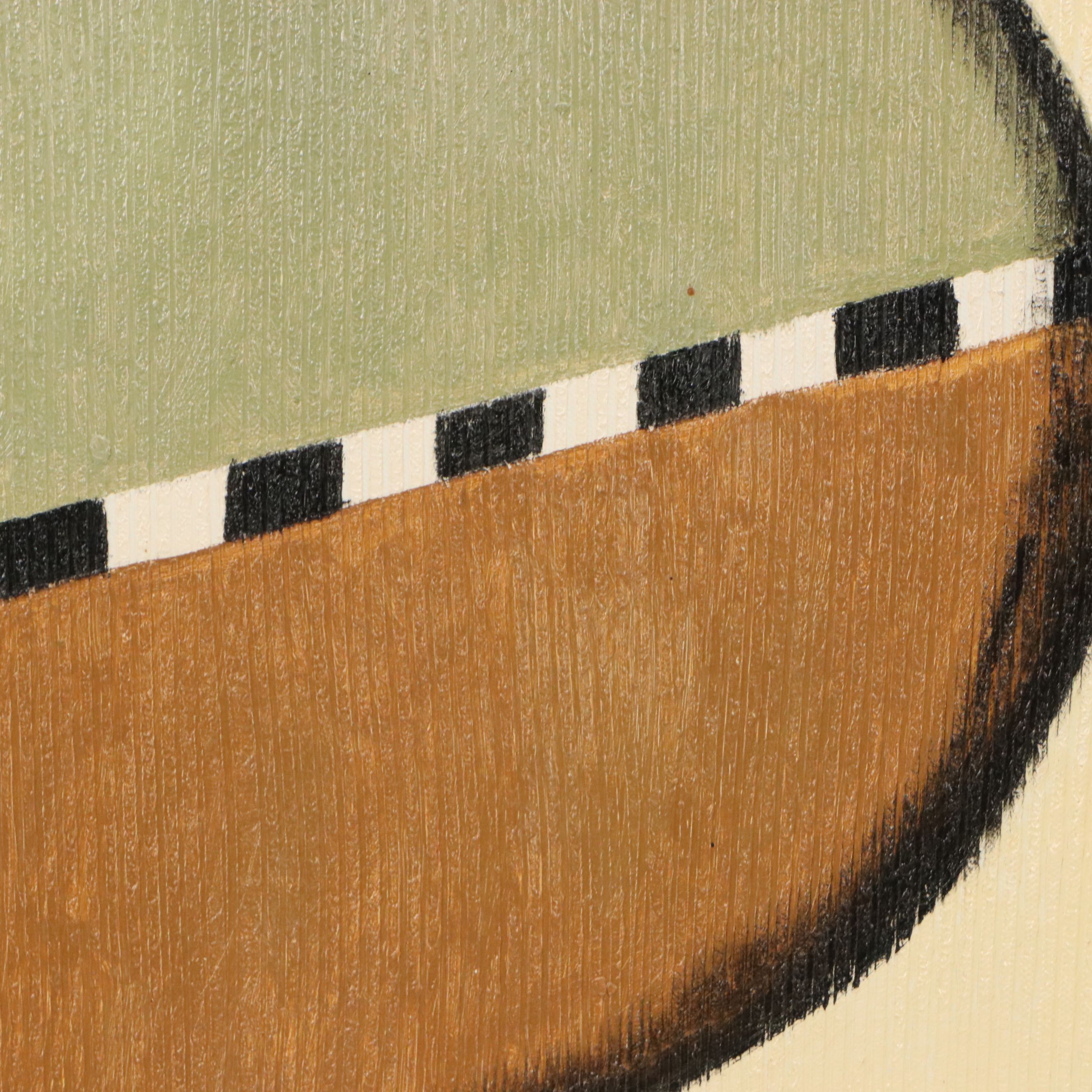 Cubist Style Acrylic Painting, Circa 2010