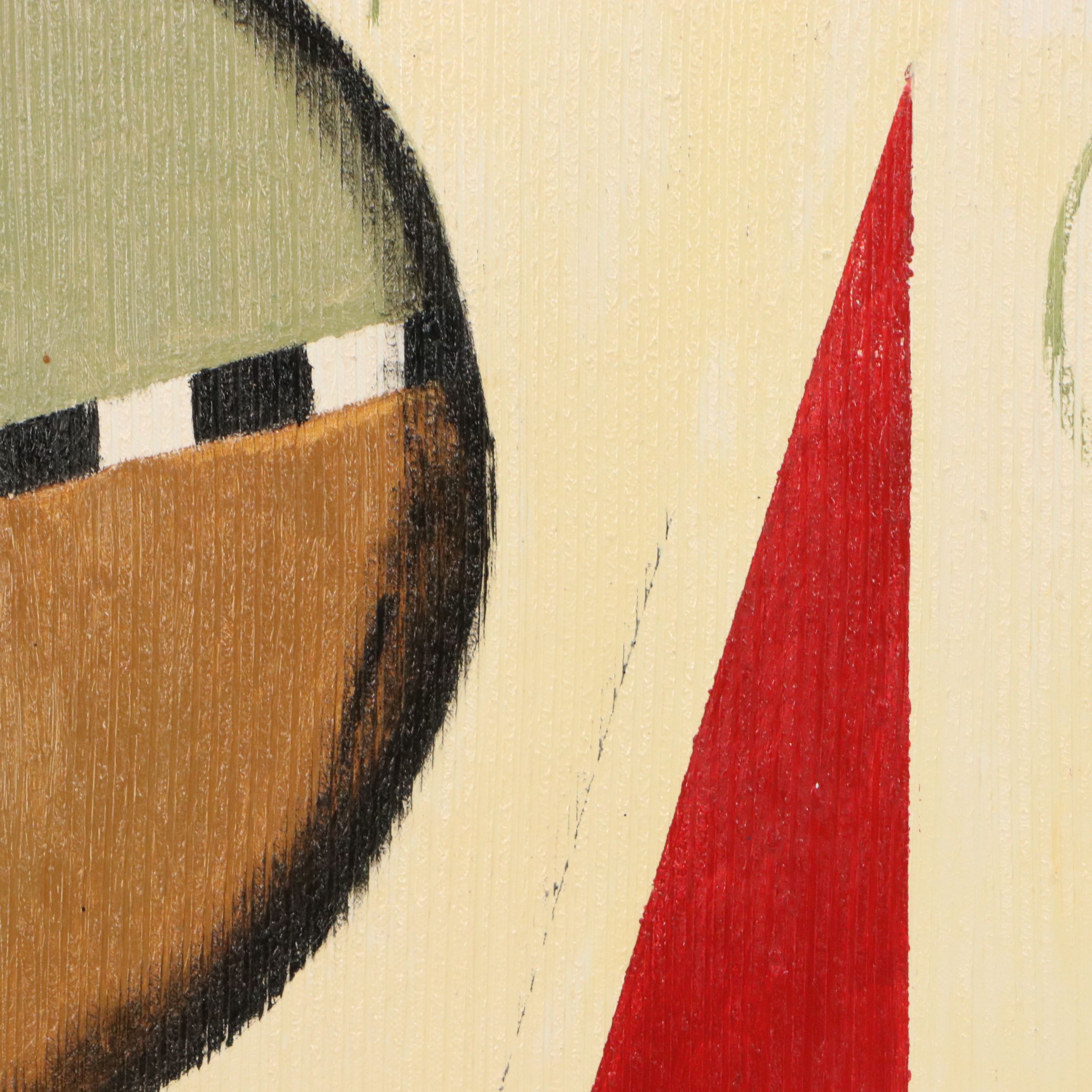 Cubist Style Acrylic Painting, Circa 2010