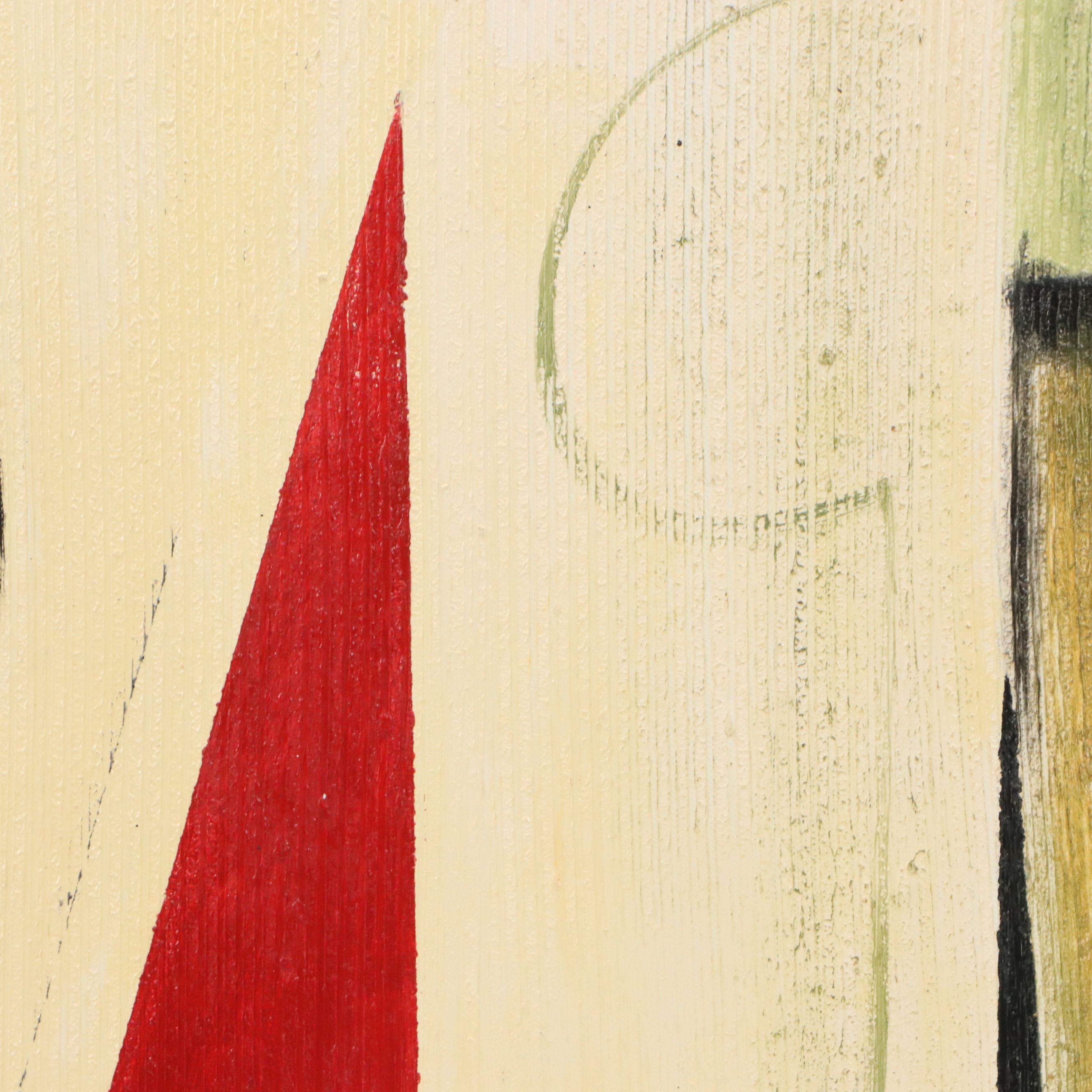 Cubist Style Acrylic Painting, Circa 2010