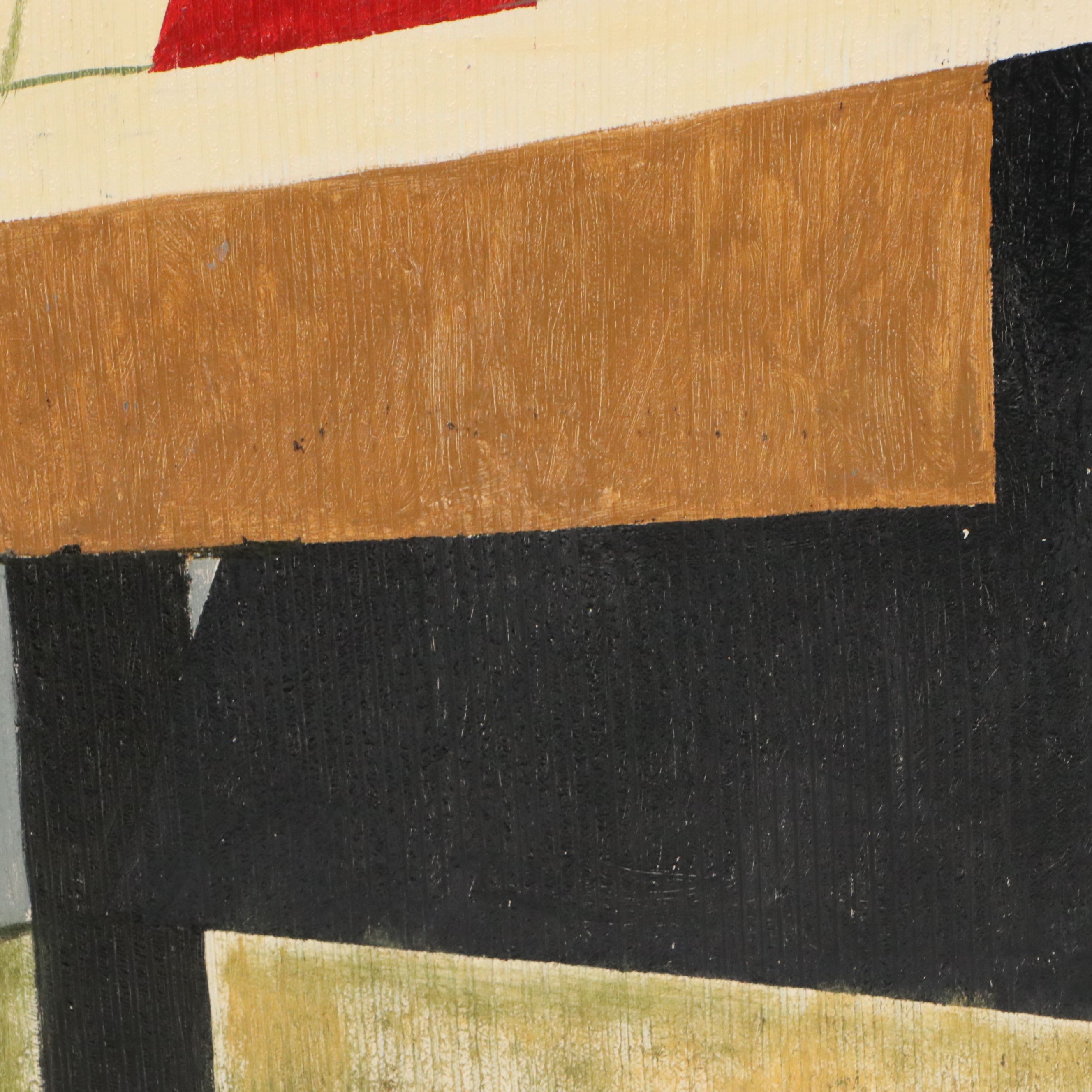 Cubist Style Acrylic Painting, Circa 2010