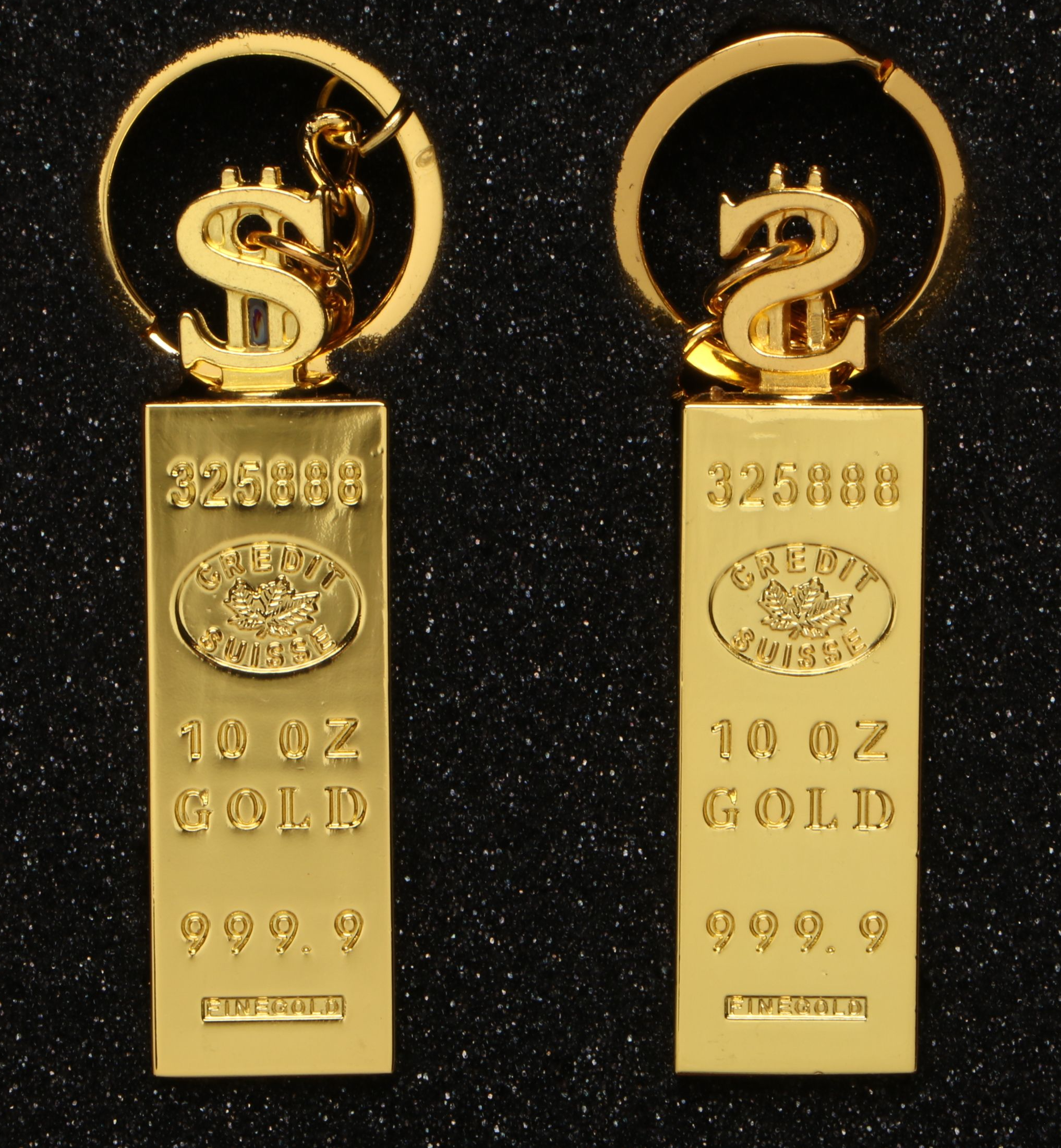 TopFlames Gold Bar Metal Lighter Key Chains with Other Pocket Watches