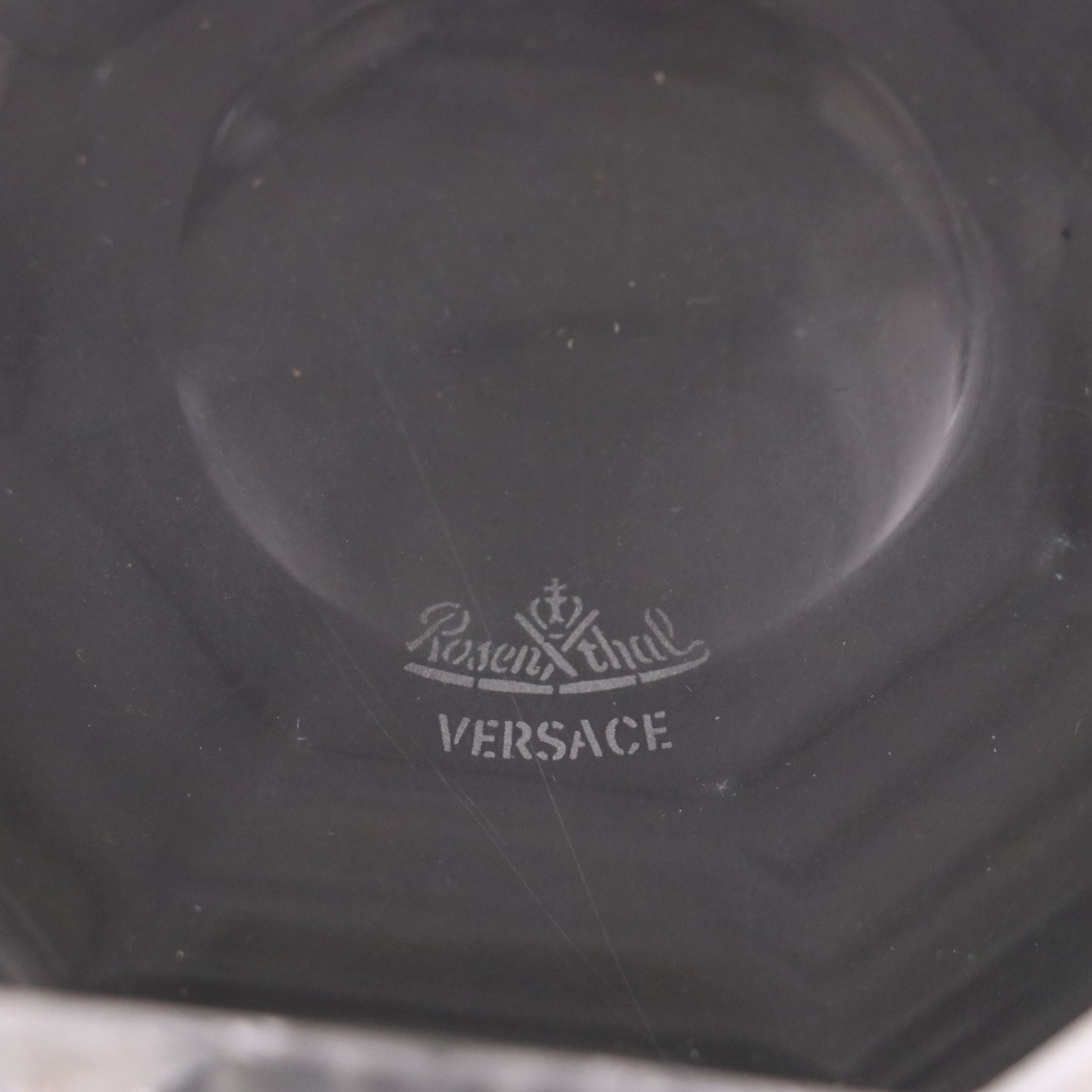 Rosenthal for Versace "Treasury" Medusa Motif Crystal Candy Dish