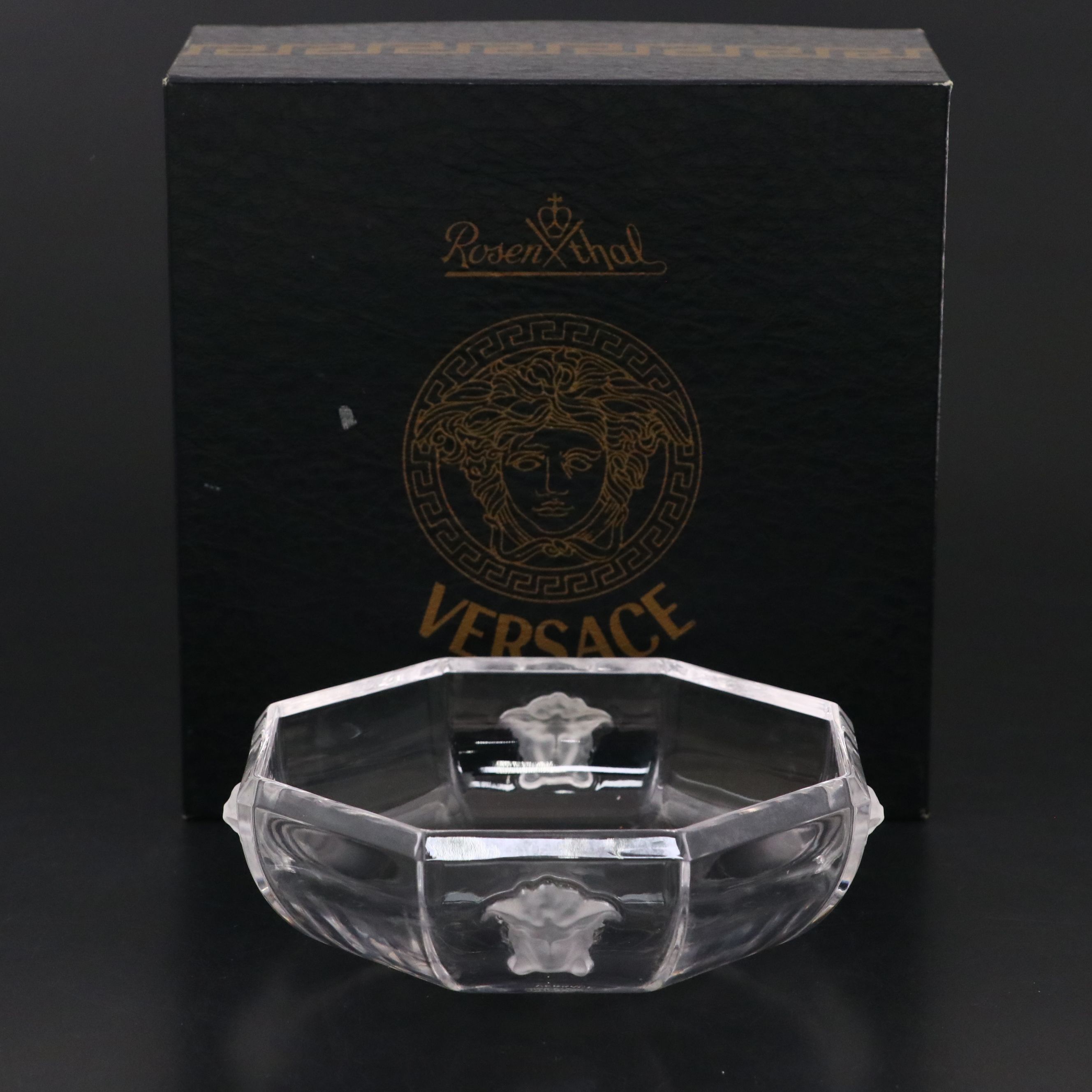 Rosenthal for Versace "Treasury" Medusa Motif Crystal Candy Dish