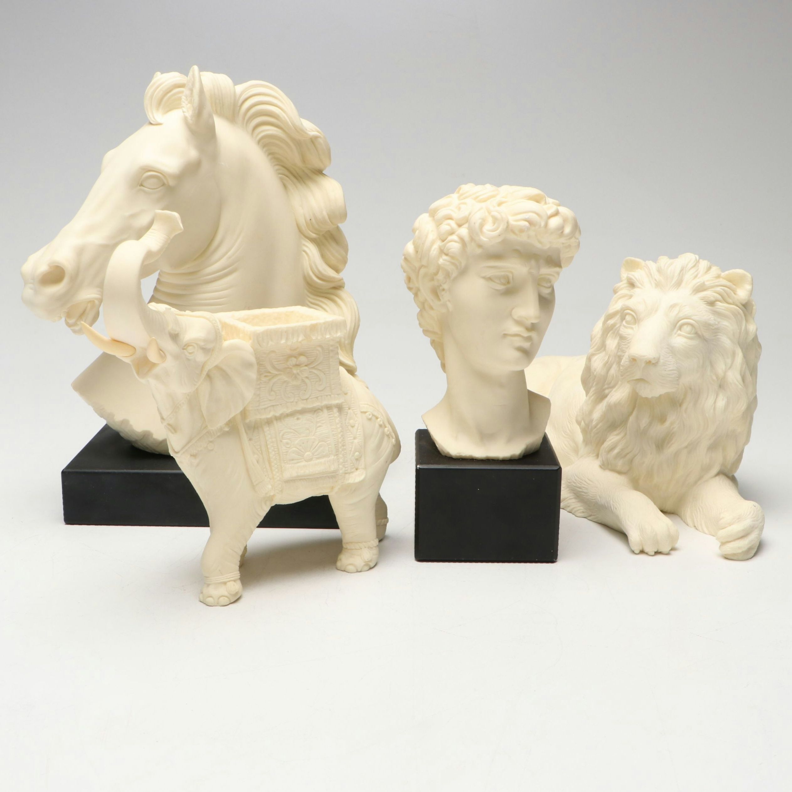Arnaldo Giannelli Alabaster Composite Sculptures, Mid to Late 20th Century
