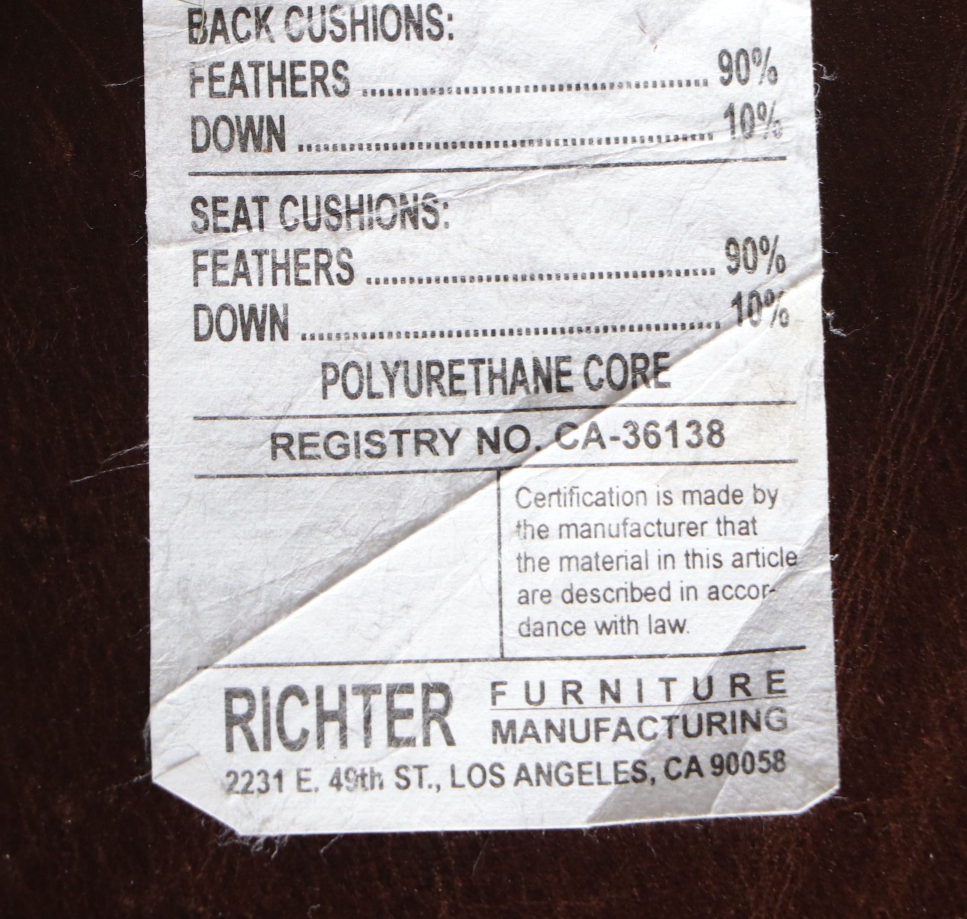Richter Furniture Brown Leather Club Chair