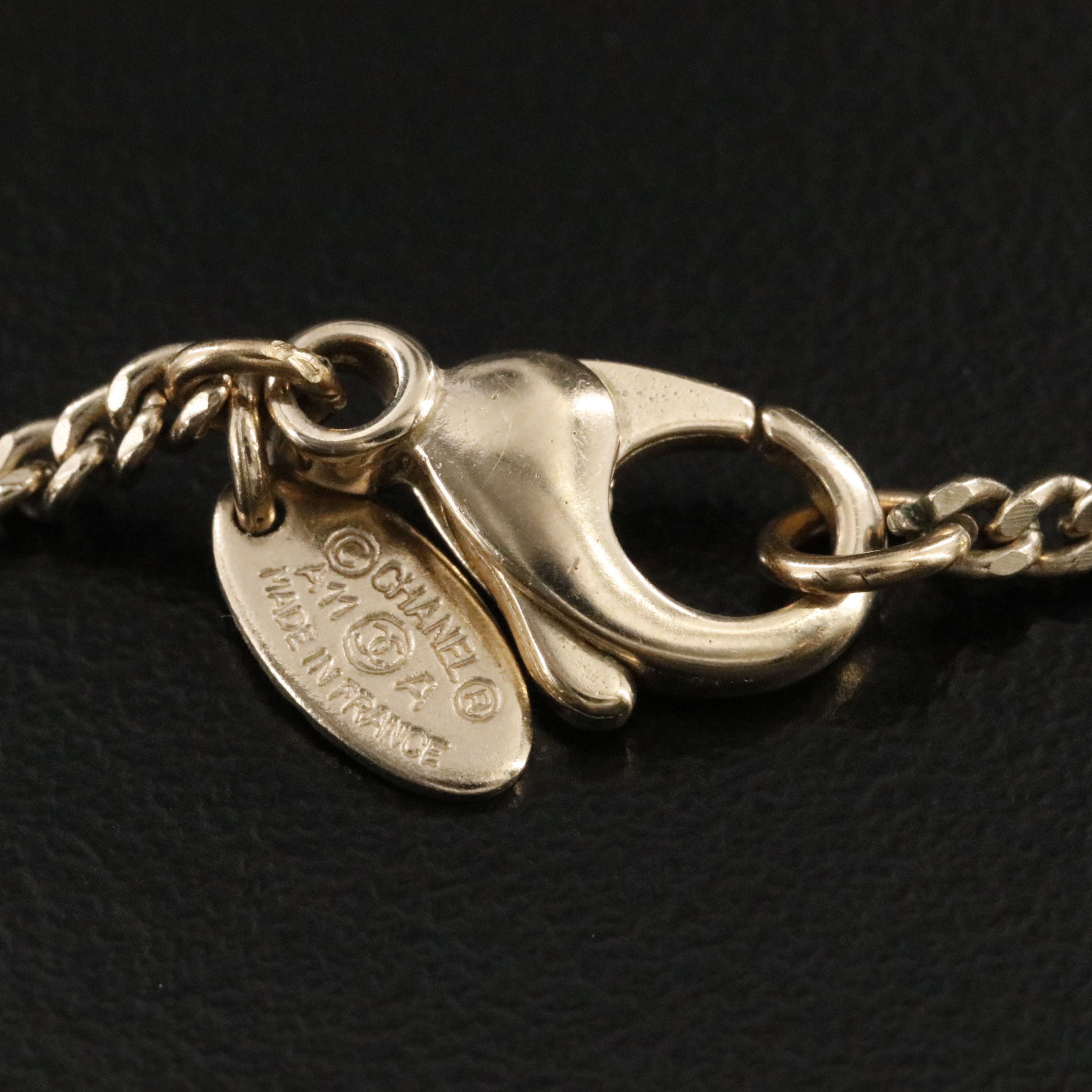 Chanel CC Crystal and Enamel Ball Drop Necklace 2011