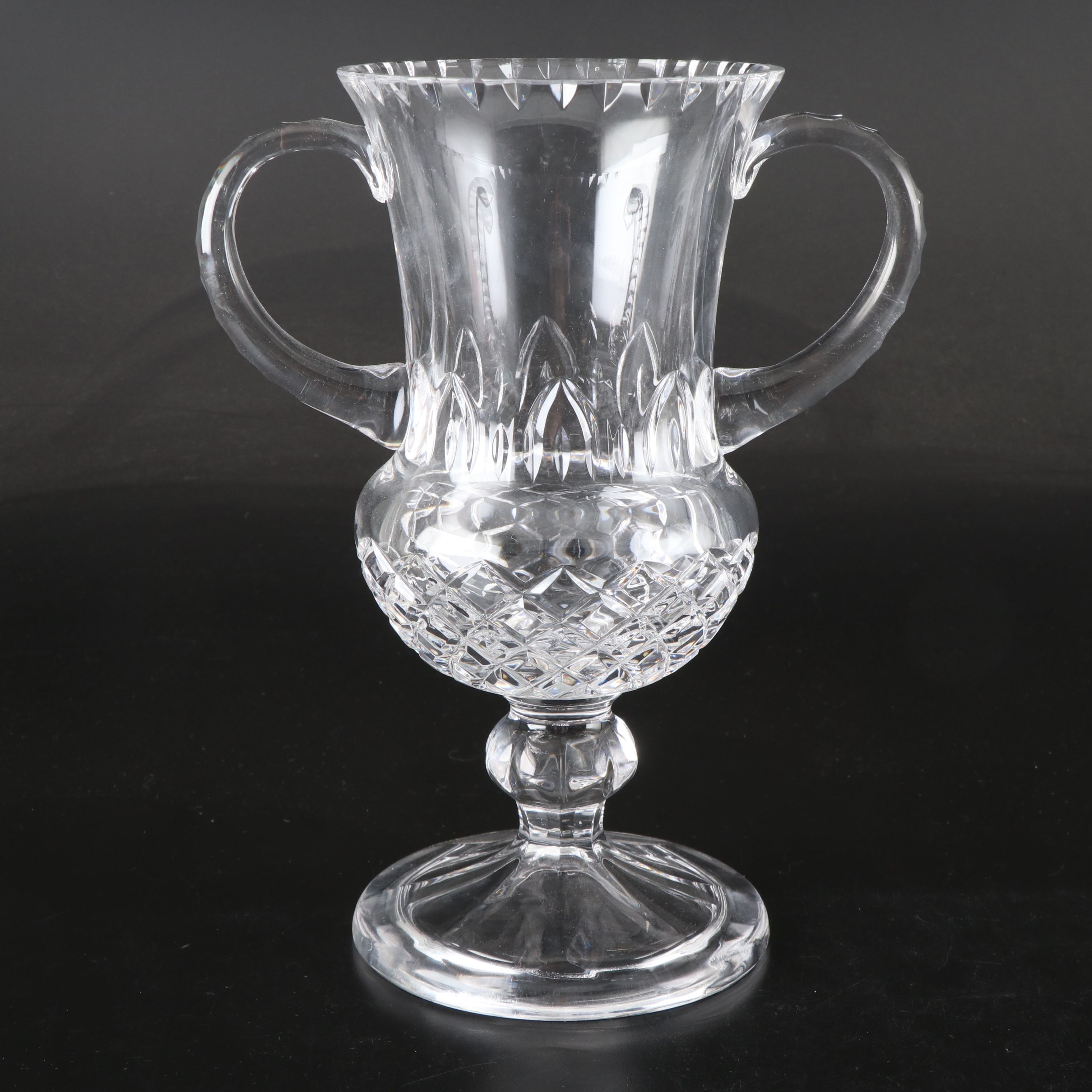 Waterford "Alana" Crystal Vase with Crystal Footed and Handled Vase