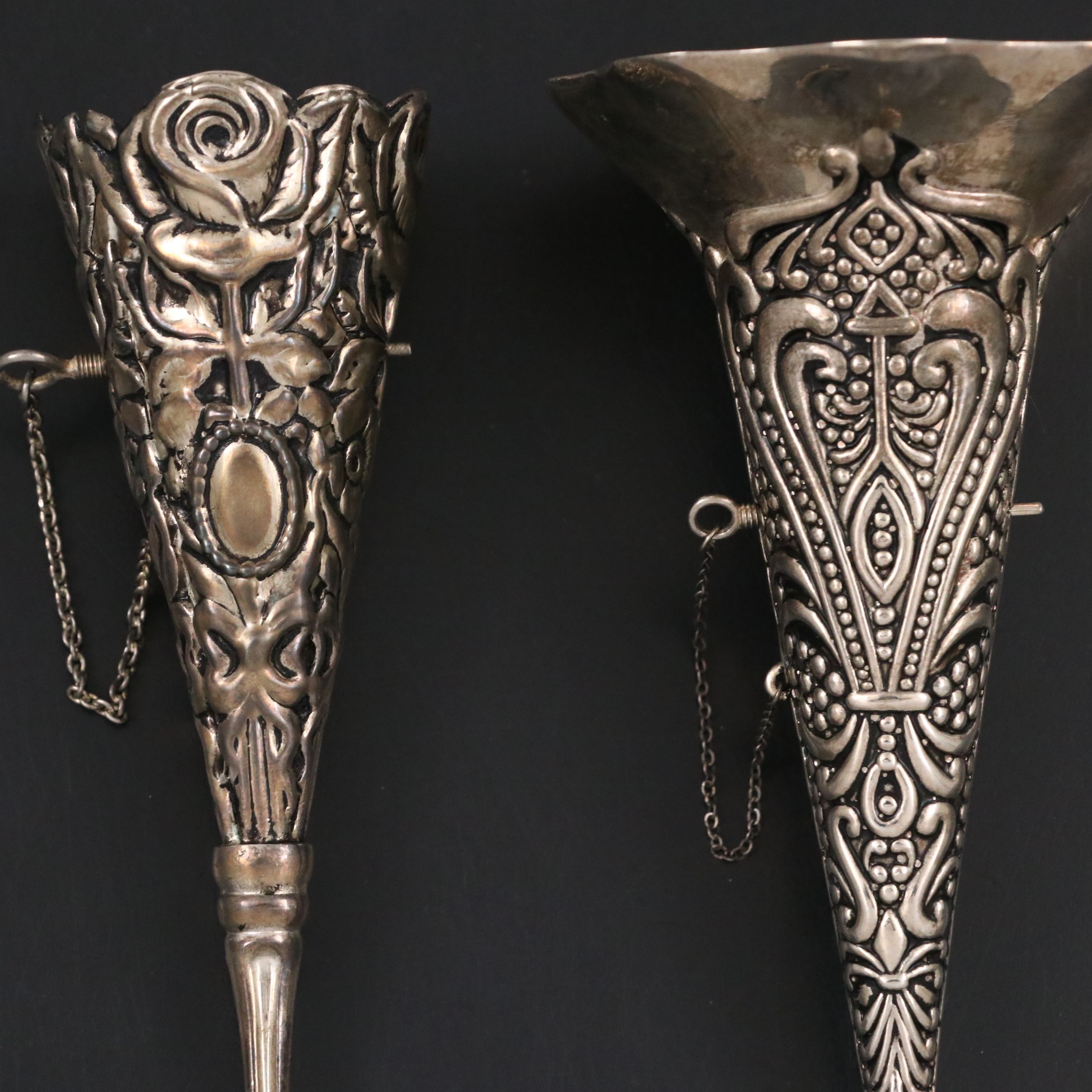 Victorian Style Silver Plate Tussie-Mussies
