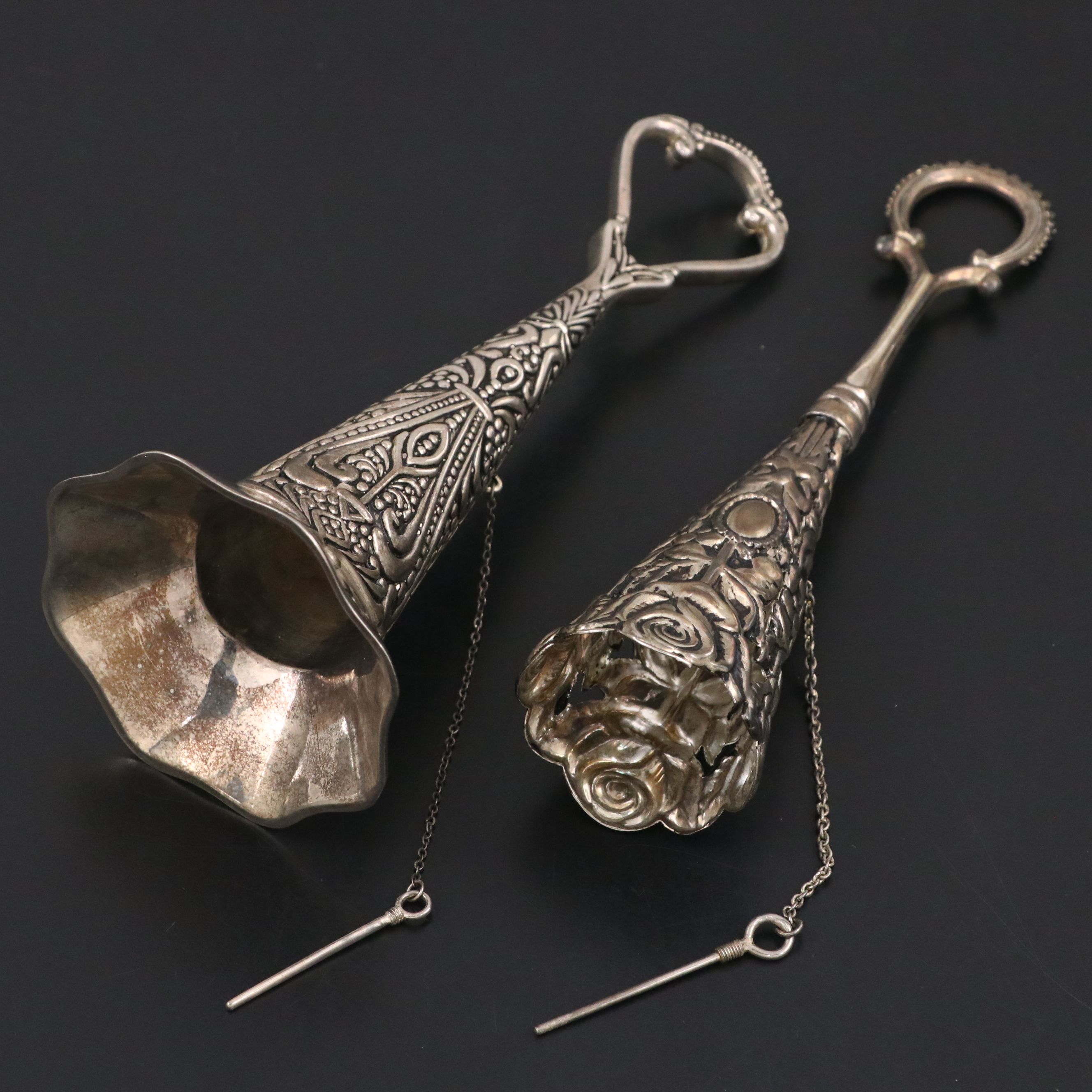 Victorian Style Silver Plate Tussie-Mussies