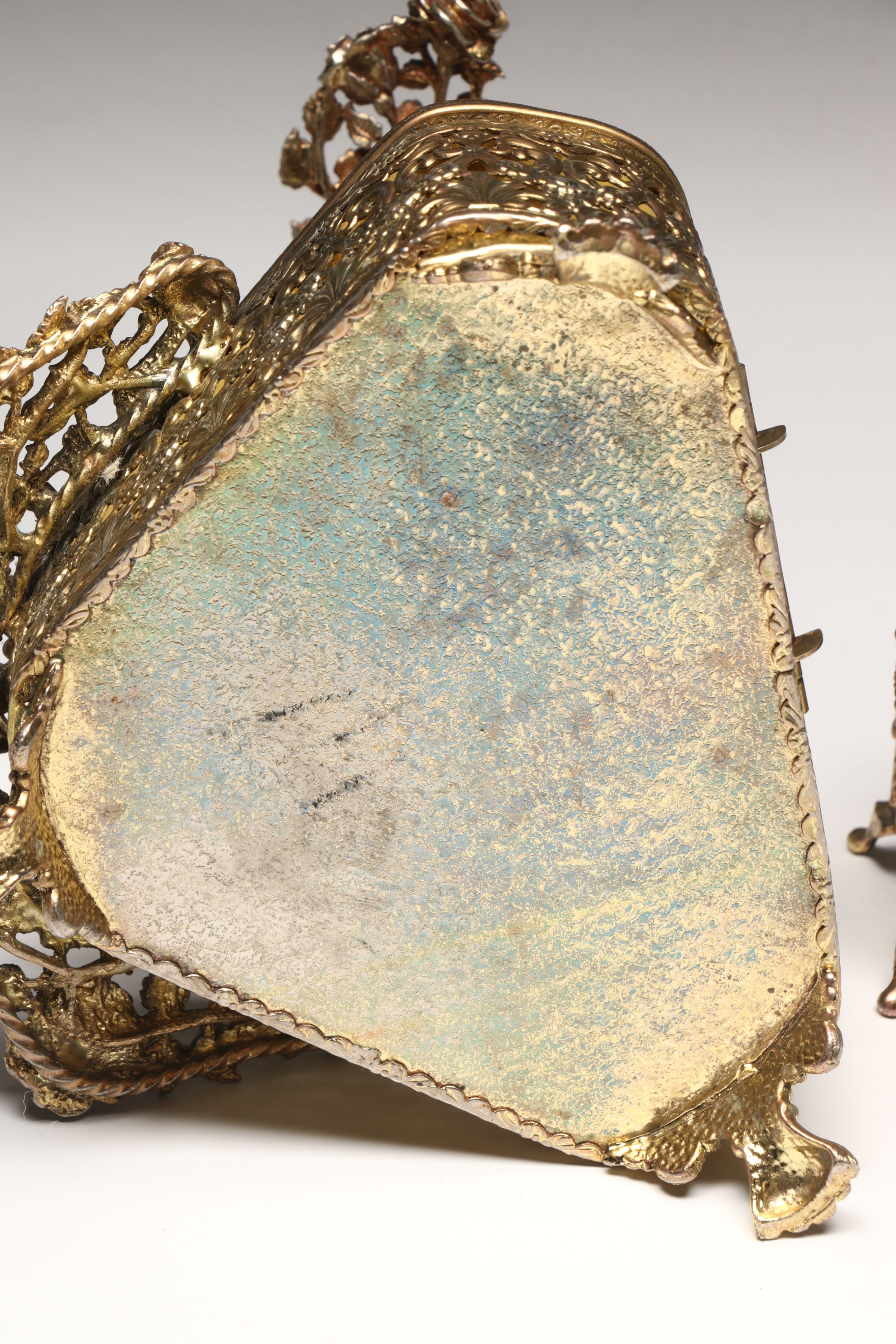 Hollywood Regency Style Ormolu Vanity Boxes and Perfume Bottle