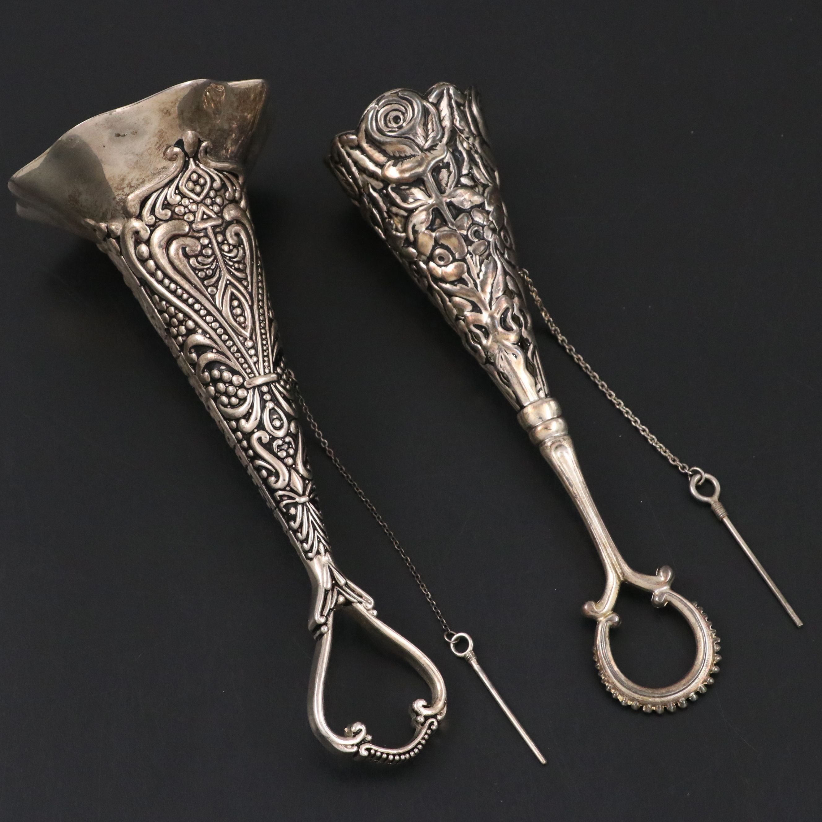Victorian Style Silver Plate Tussie-Mussies