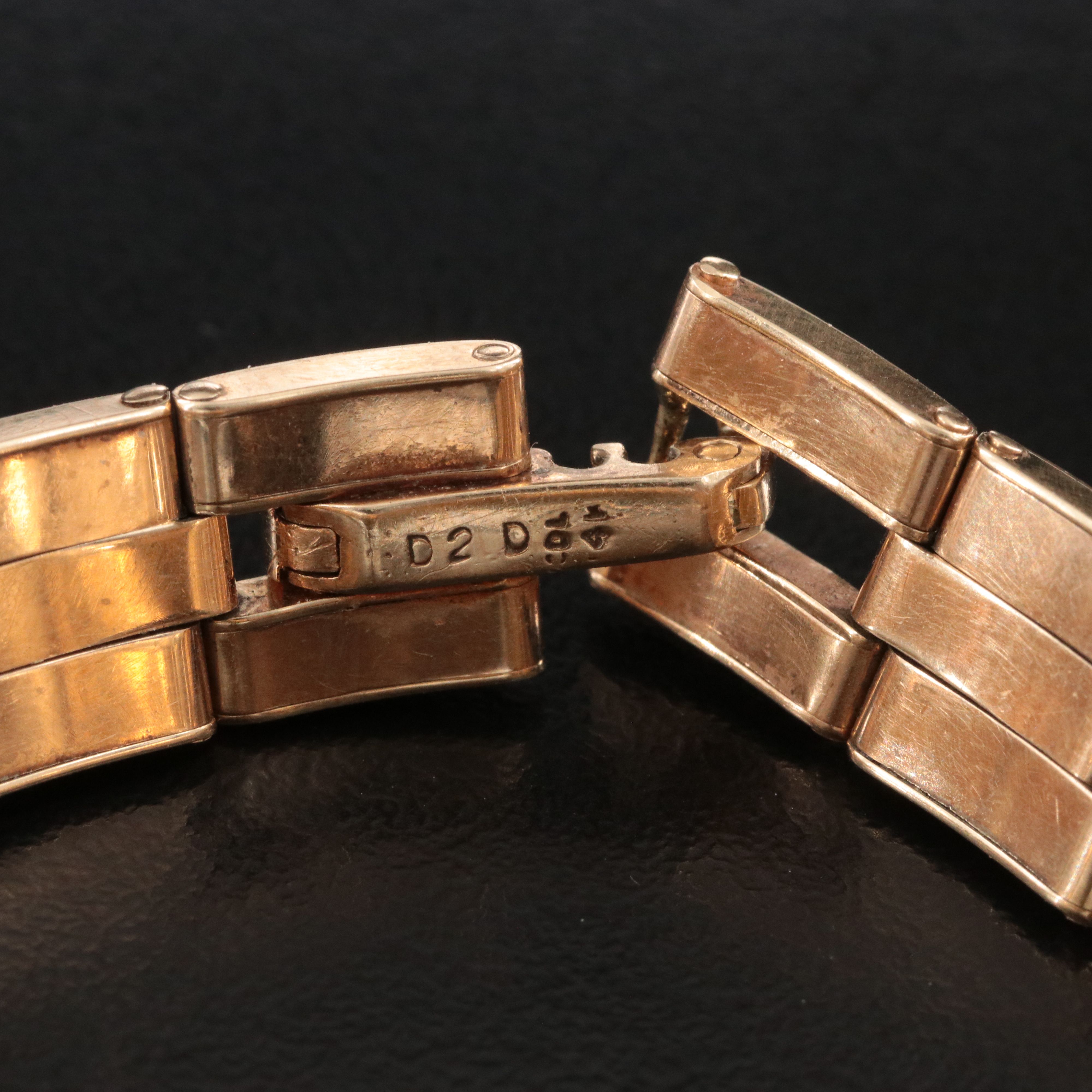 Vintage 14K Rolex Oyster Perpetual Custom Expansion Bracelet Watch