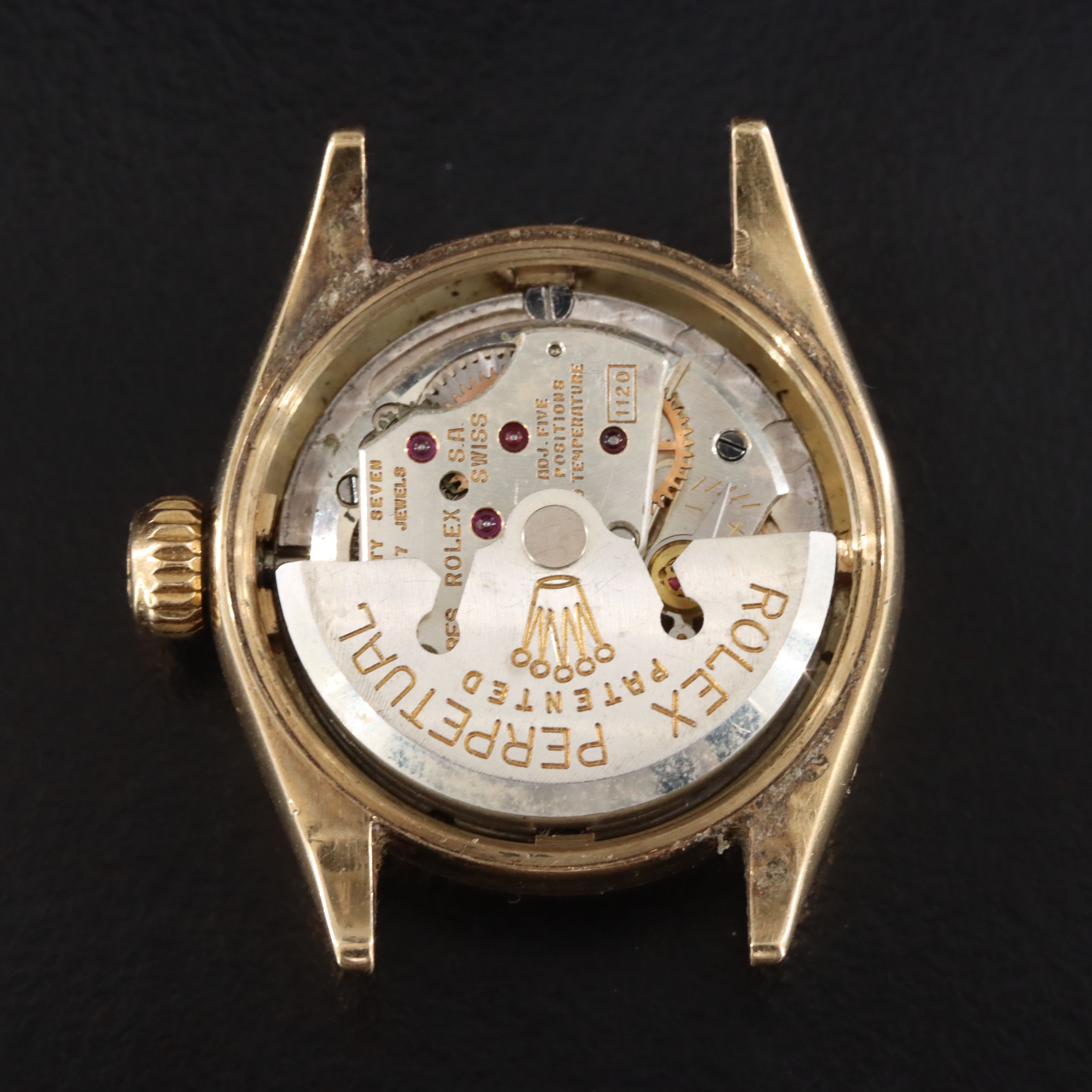 Vintage 14K Rolex Oyster Perpetual Custom Expansion Bracelet Watch